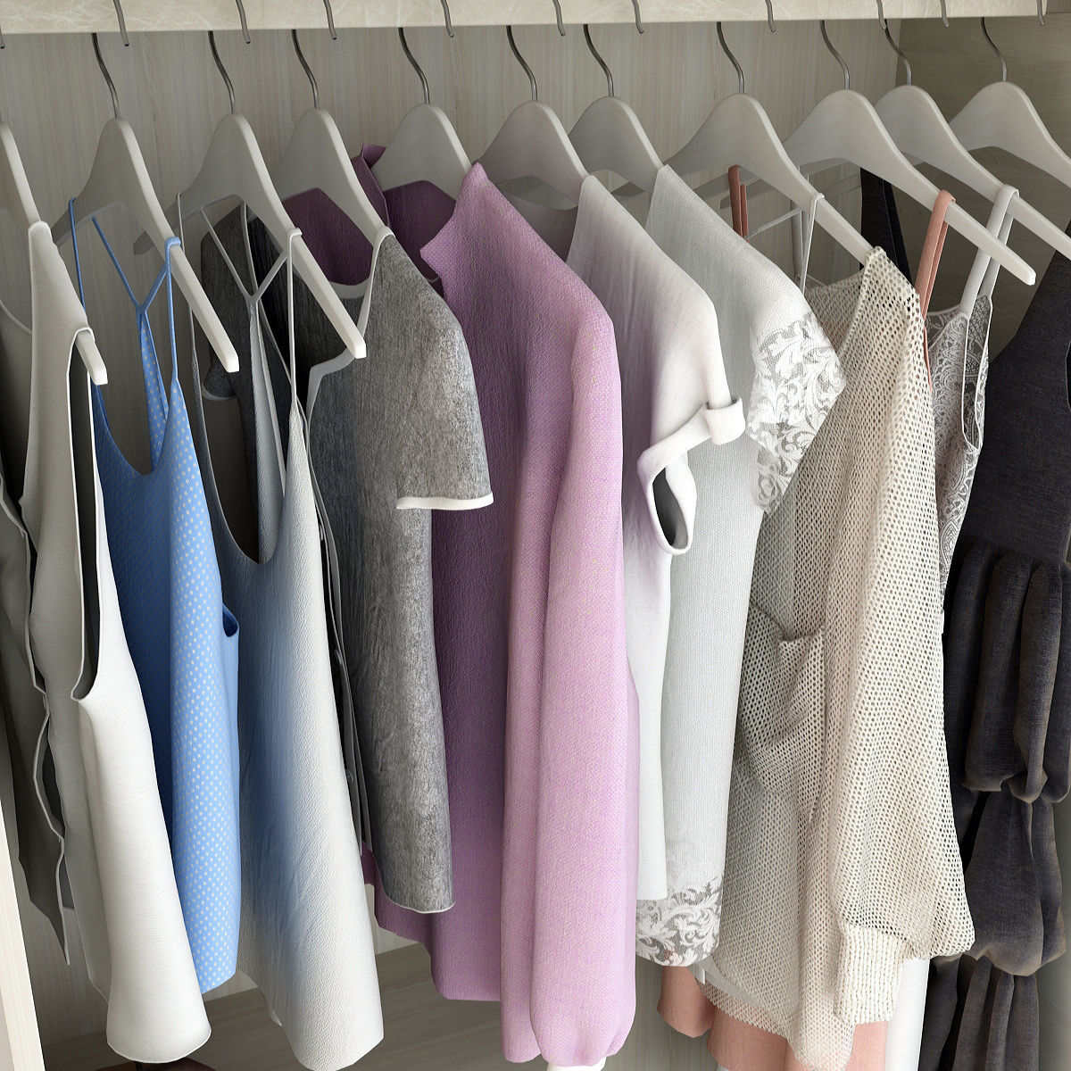 Wardrobe With Things 3D model_22