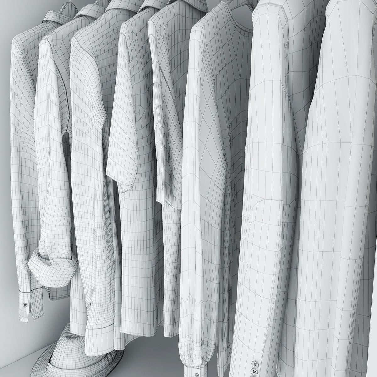 Wardrobe With Things 3D model_21