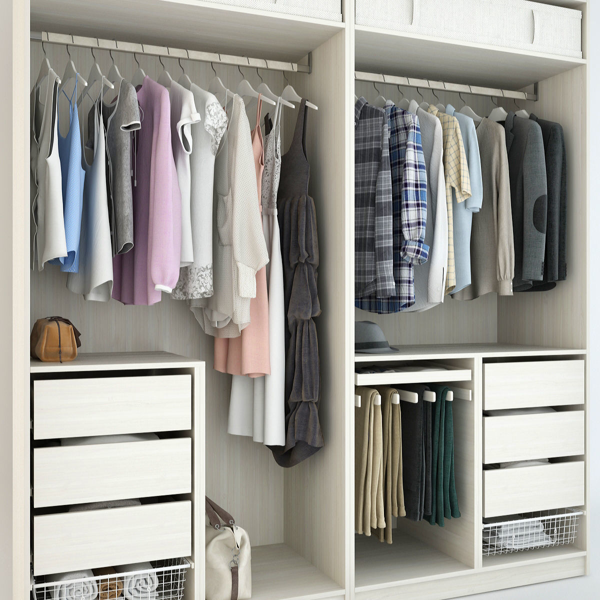 Wardrobe With Things 3D model_2