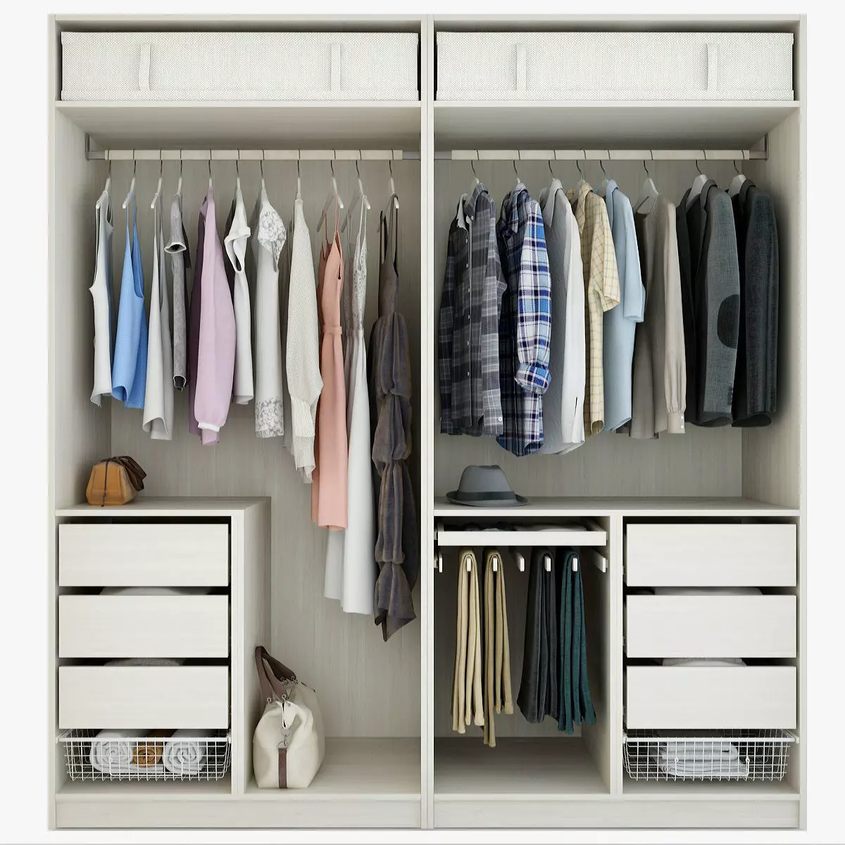Wardrobe With Things 3D model_0
