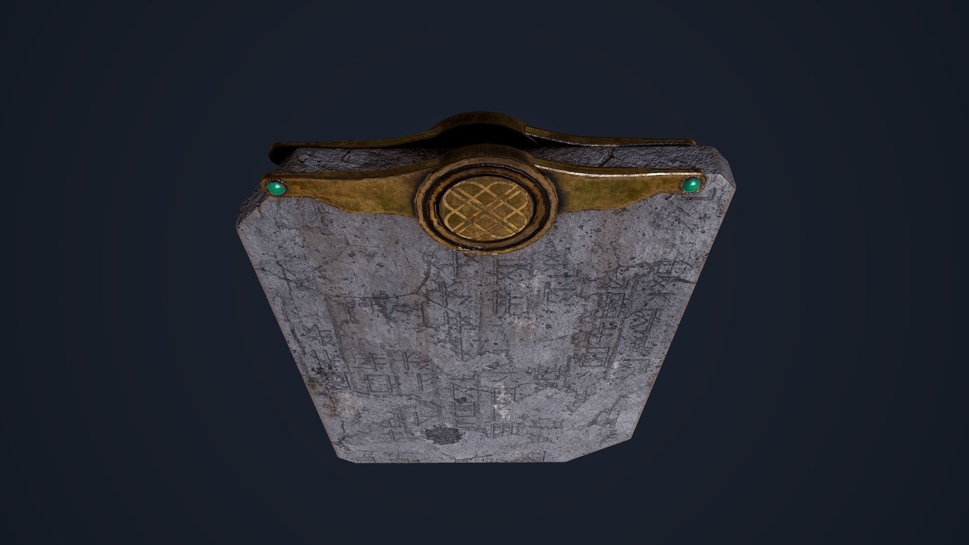 Tablet Rune Low-poly 3D model_10