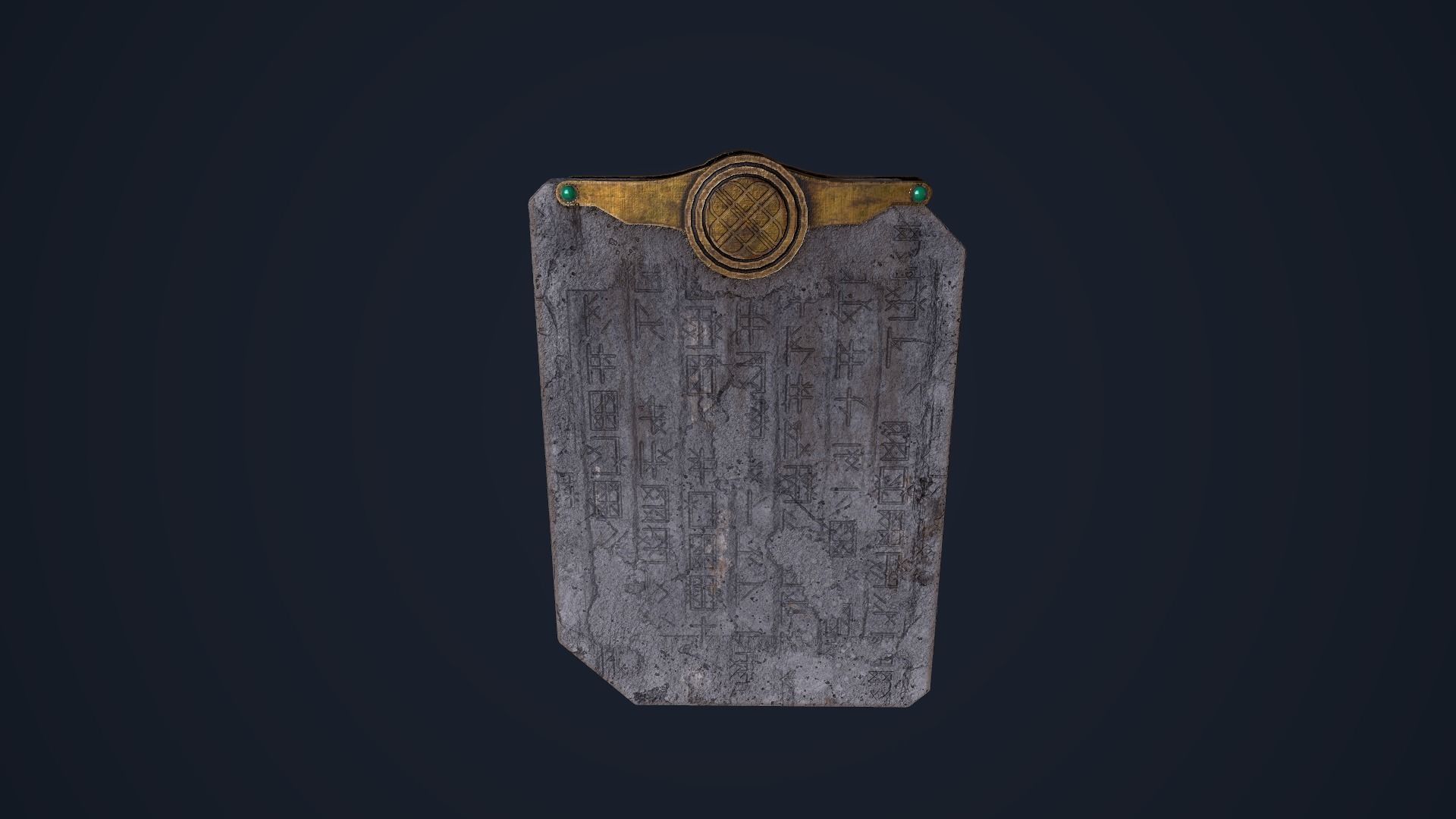 Tablet Rune Low-poly 3D model_2