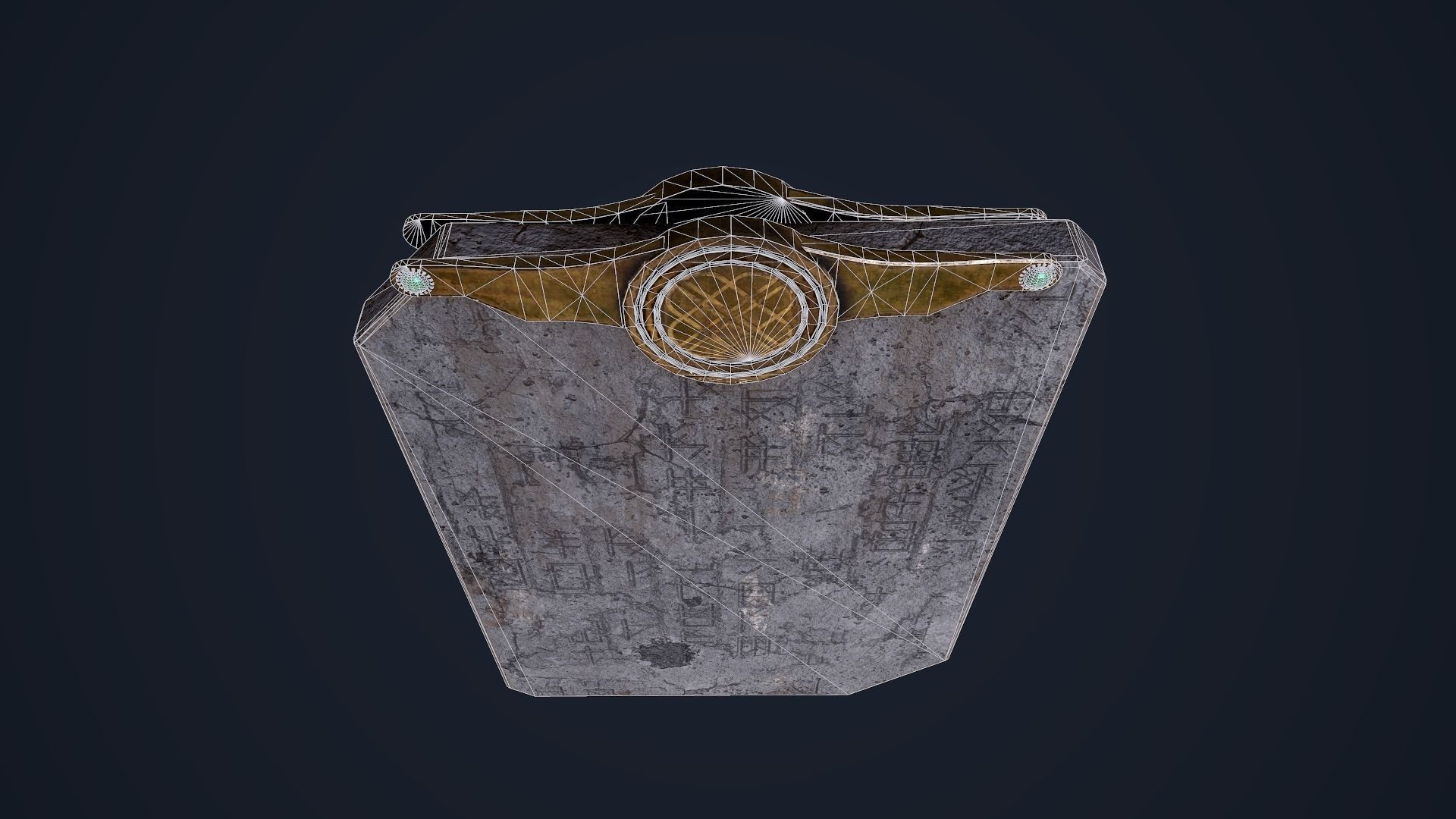 Tablet Rune Low-poly 3D model_11