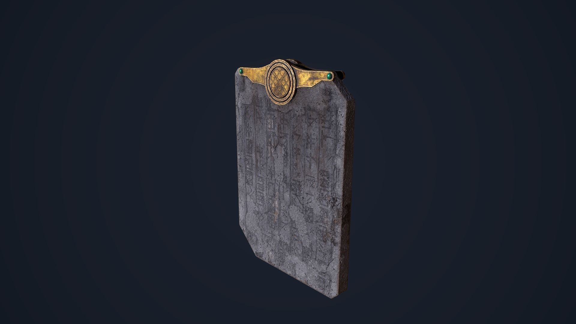 Tablet Rune Low-poly 3D model_3