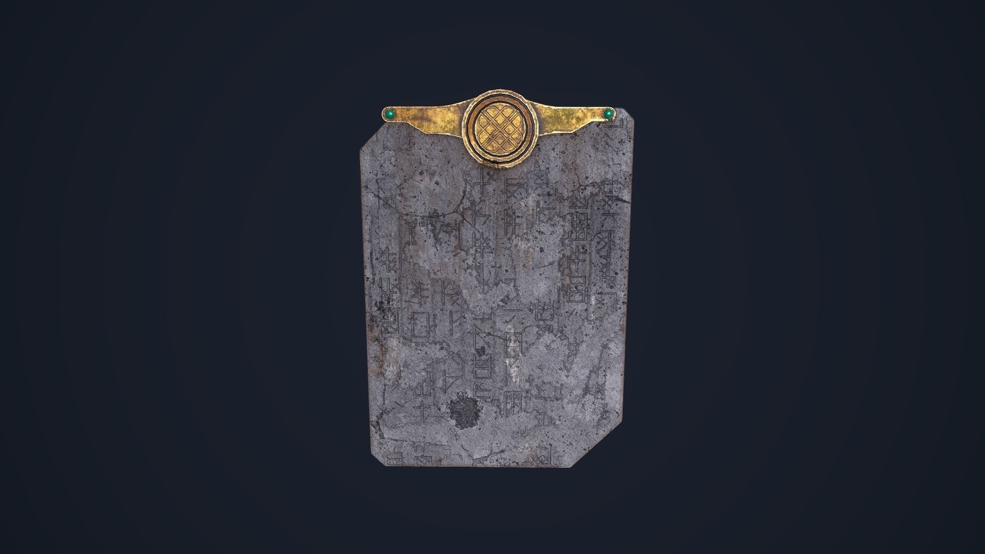 Tablet Rune Low-poly 3D model_7