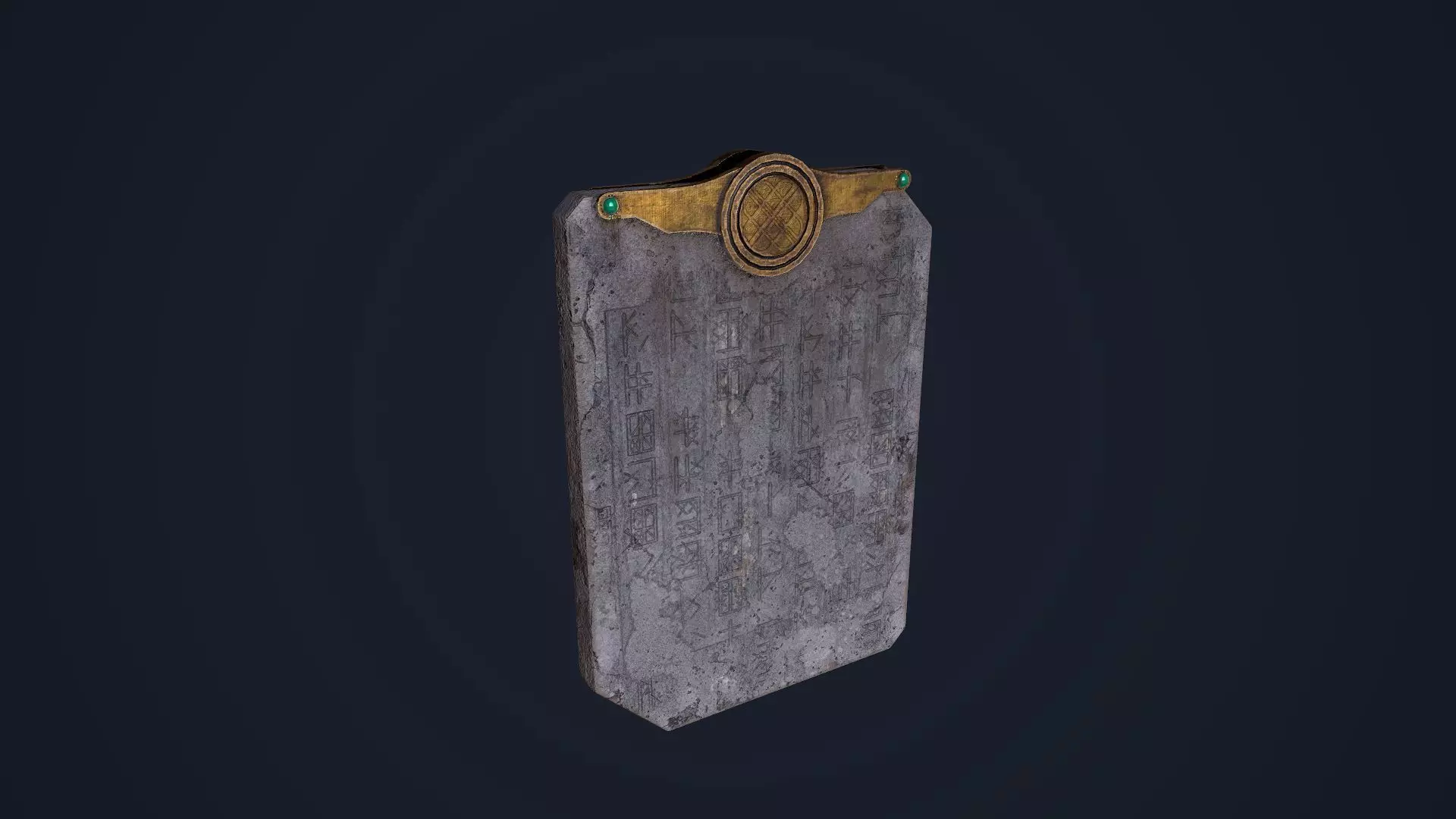 Tablet Rune Low-poly 3D model_0