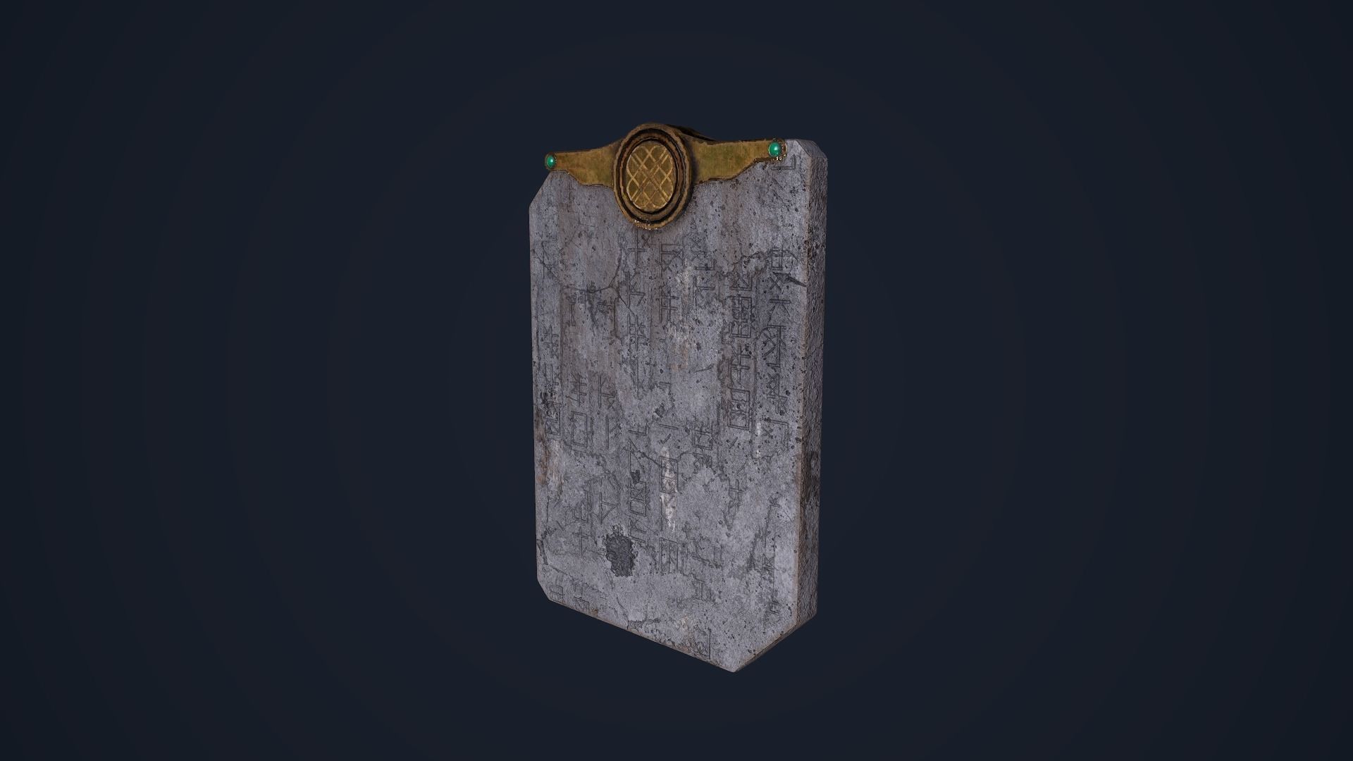 Tablet Rune Low-poly 3D model_8