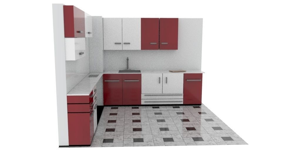 Kitchen design Free 3D model_2