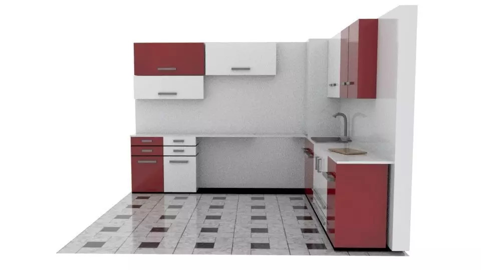 Kitchen design Free 3D model_0