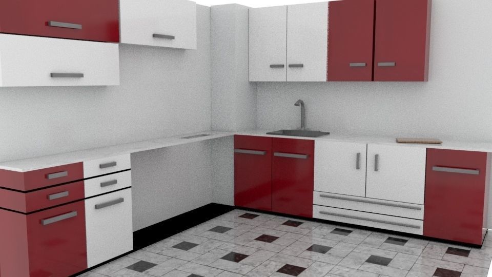 Kitchen design Free 3D model_3