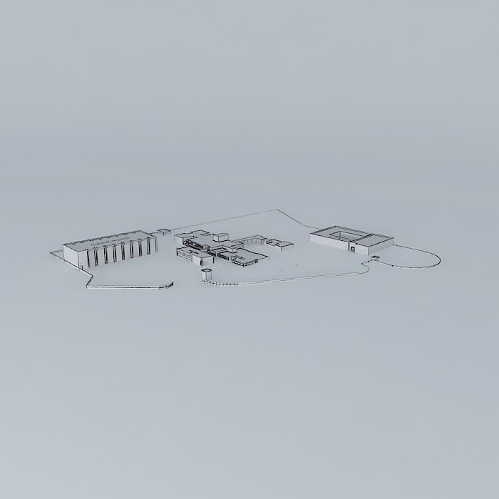 National Centre for Studies and Research in Hay Riad routiere Free 3D model_4