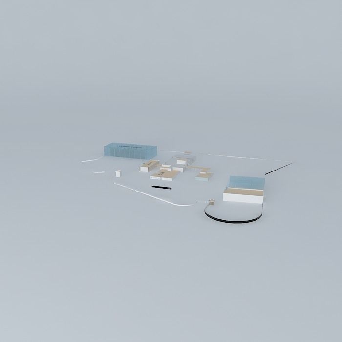 National Centre for Studies and Research in Hay Riad routiere Free 3D model_1