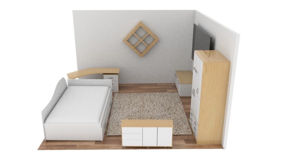 Bedroom Free 3D model_2