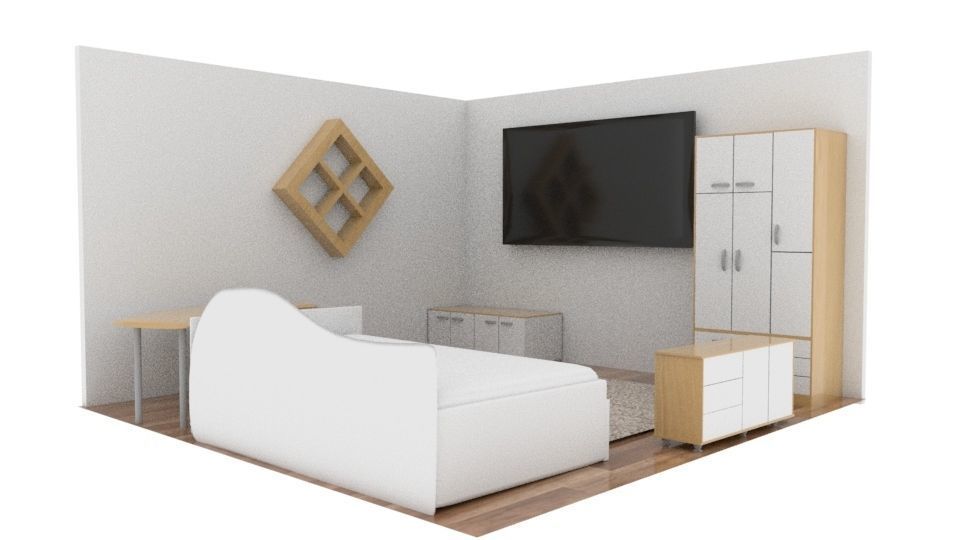 Bedroom Free 3D model_1