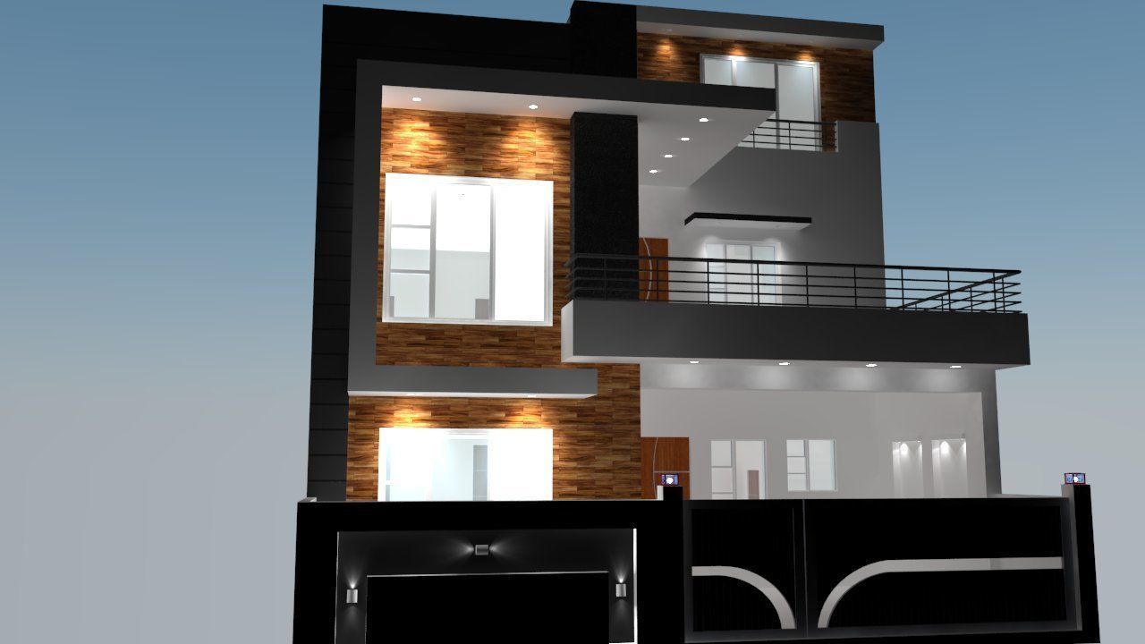Modern House 3D model_1