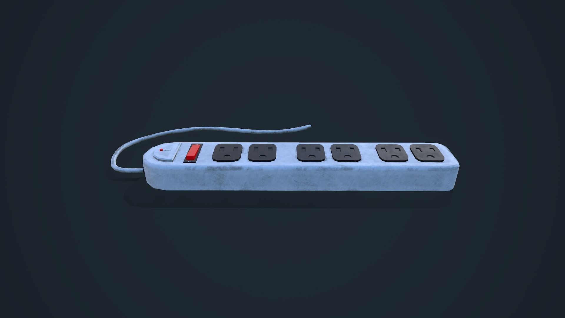 Power Strip Low-poly 3D model_2