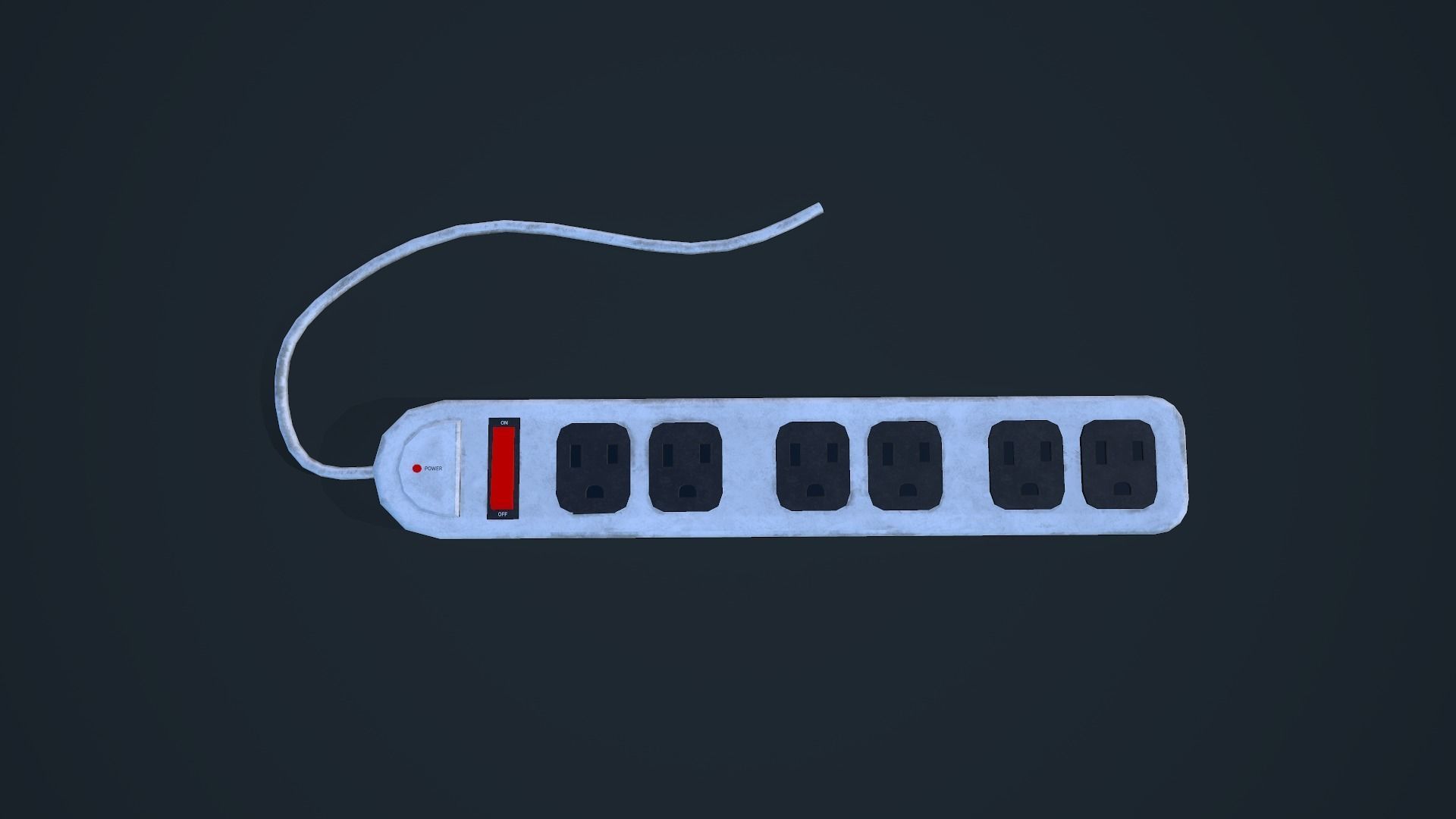 Power Strip Low-poly 3D model_10