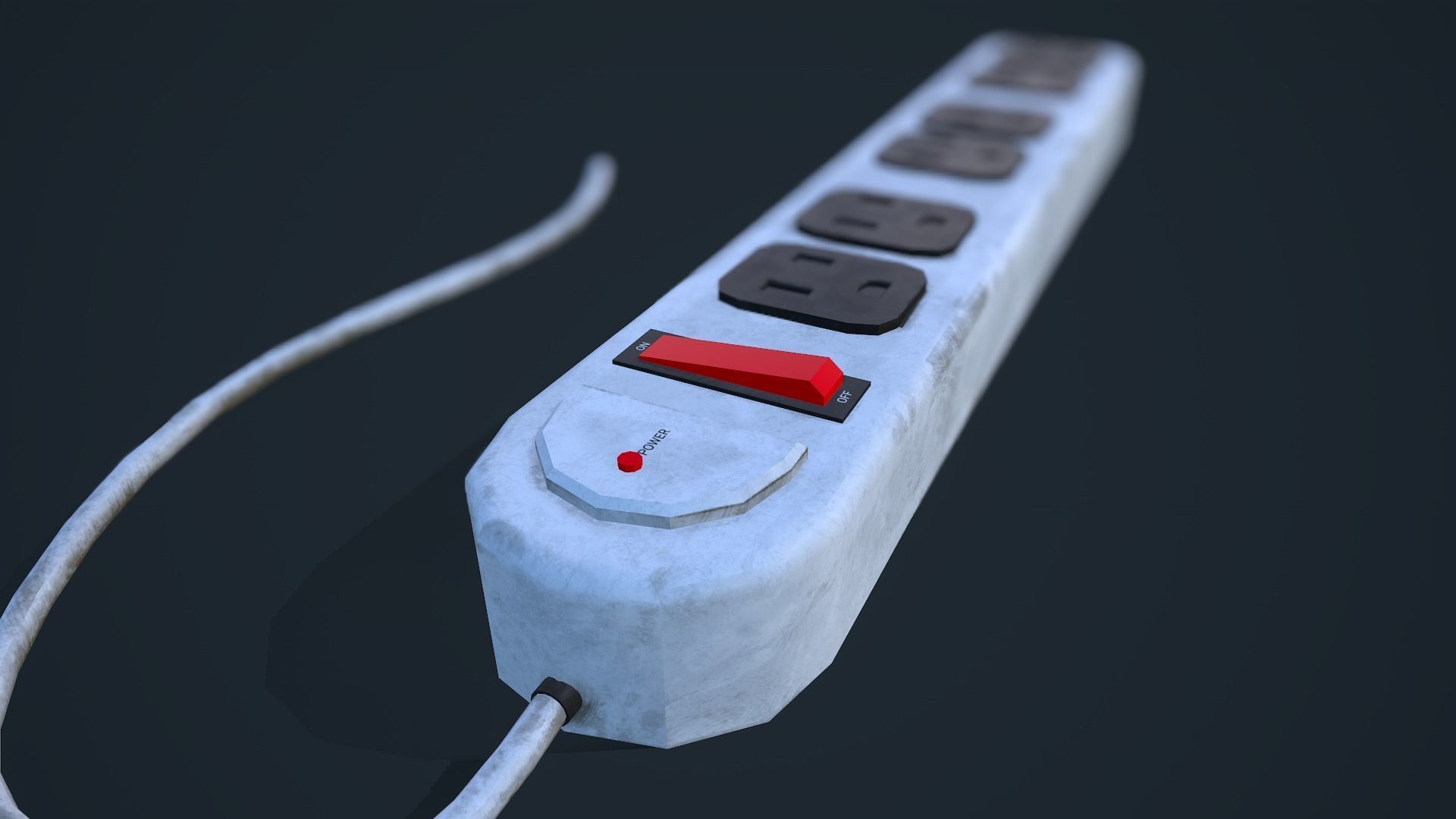 Power Strip Low-poly 3D model_9