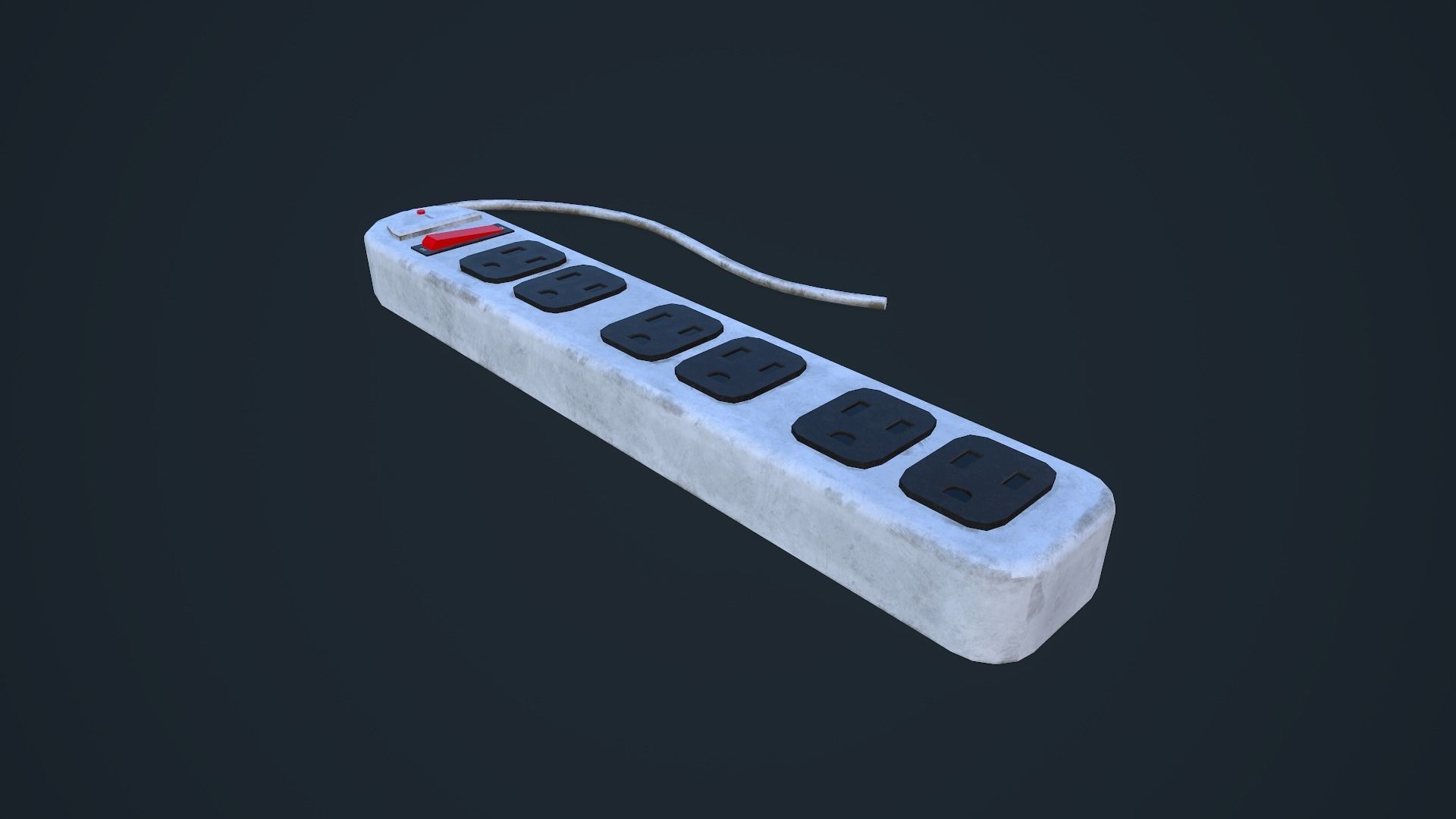 Power Strip Low-poly 3D model_3