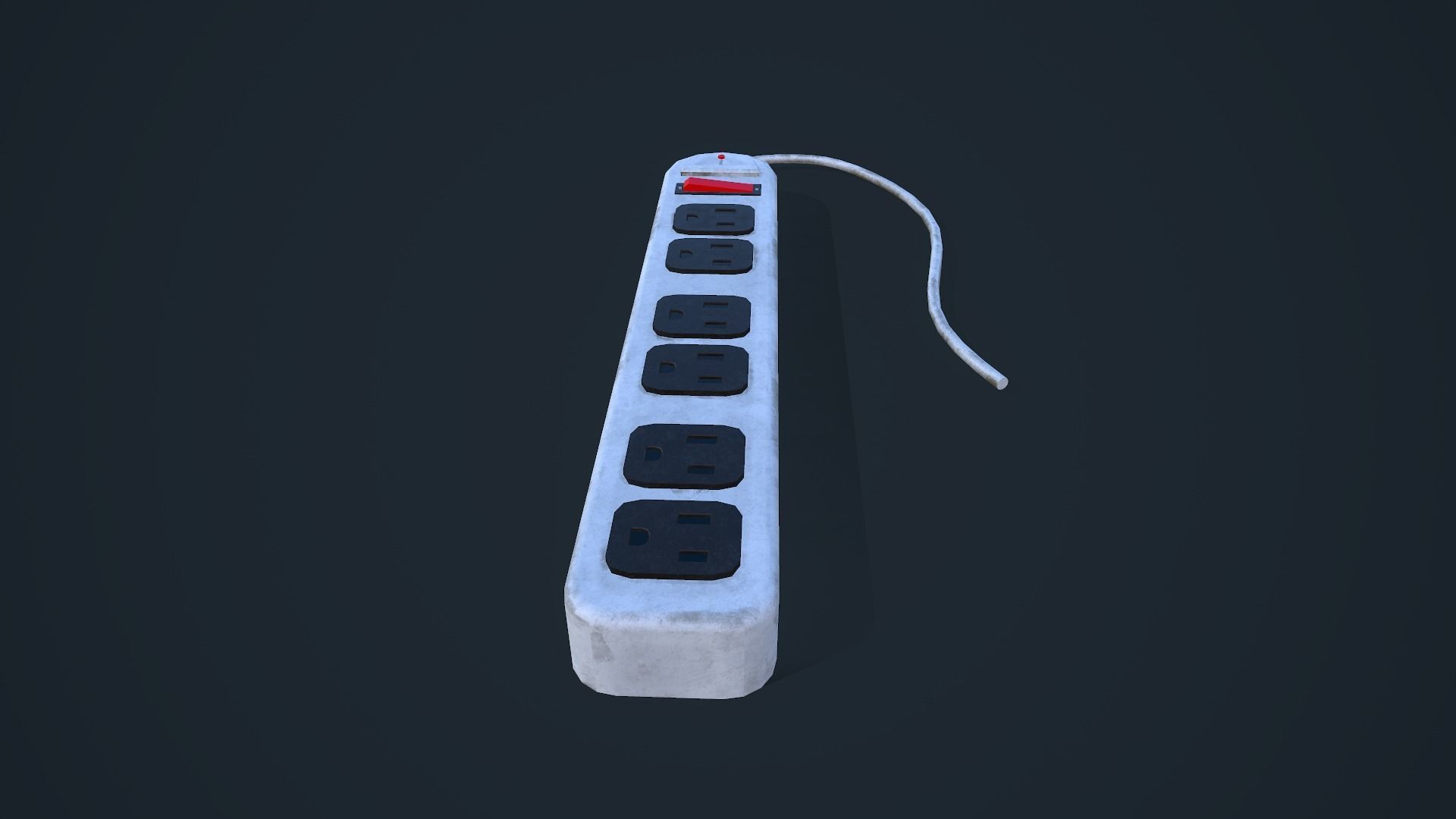 Power Strip Low-poly 3D model_4