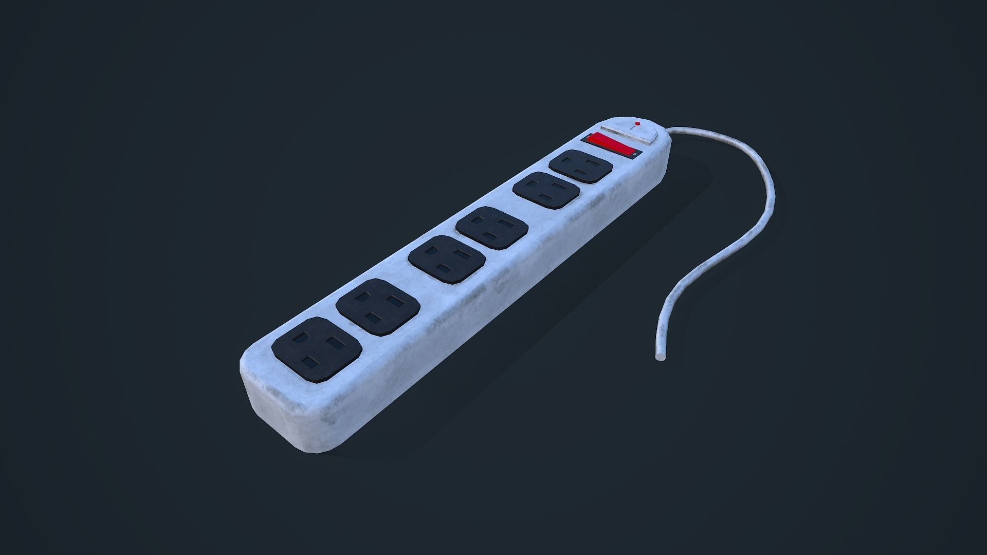 Power Strip Low-poly 3D model_5