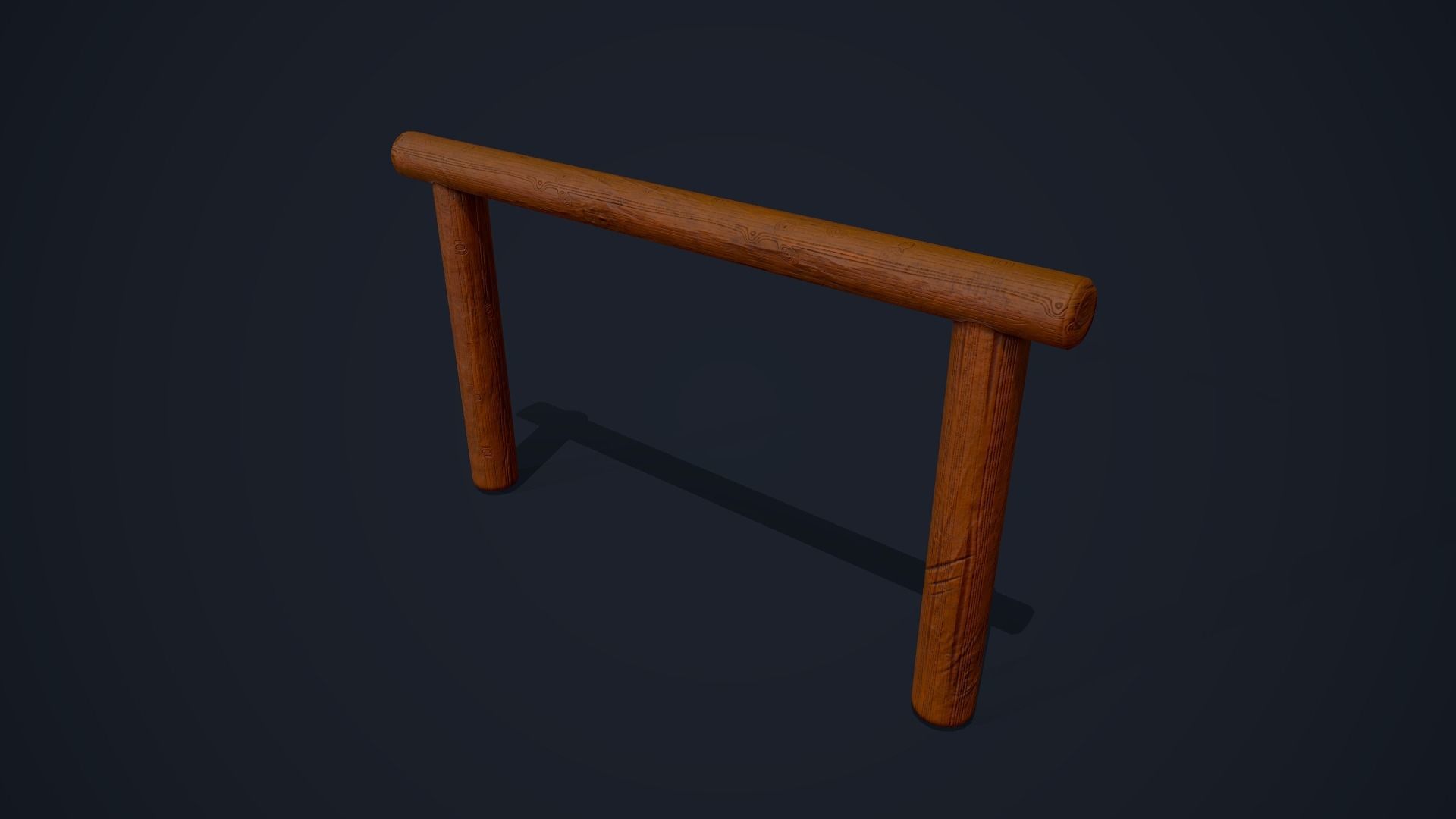 Horse Trough and Hitch Low-poly 3D model_10