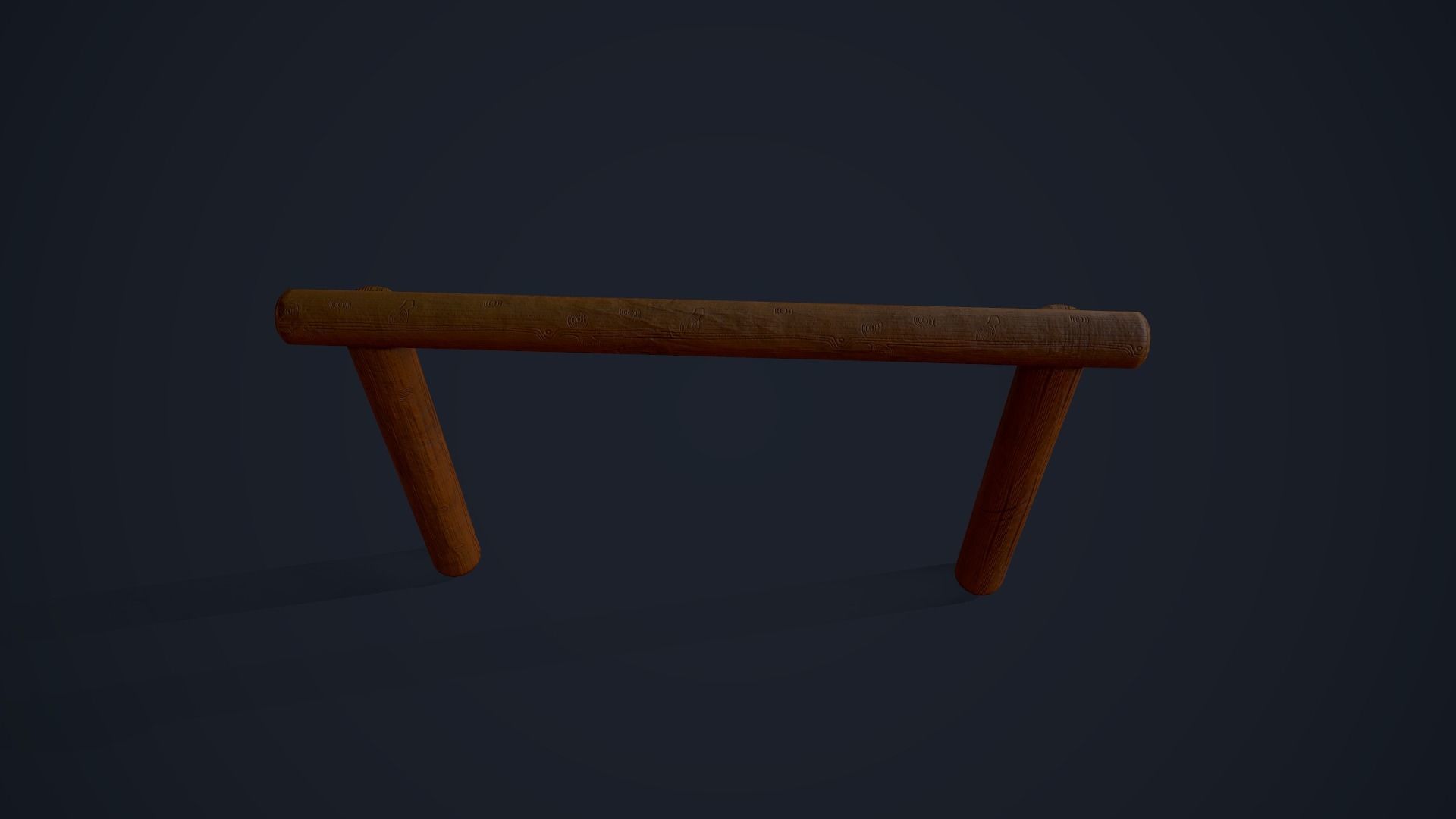 Horse Trough and Hitch Low-poly 3D model_12