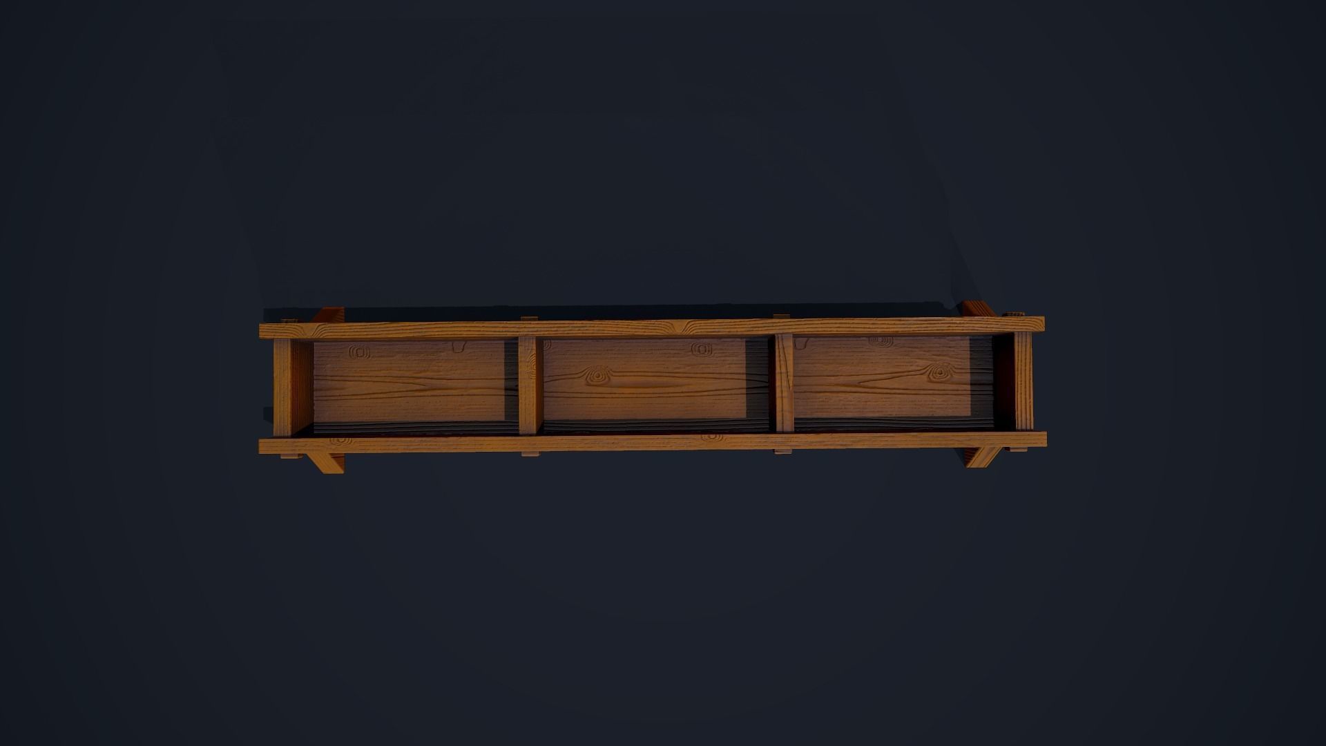 Horse Trough and Hitch Low-poly 3D model_8