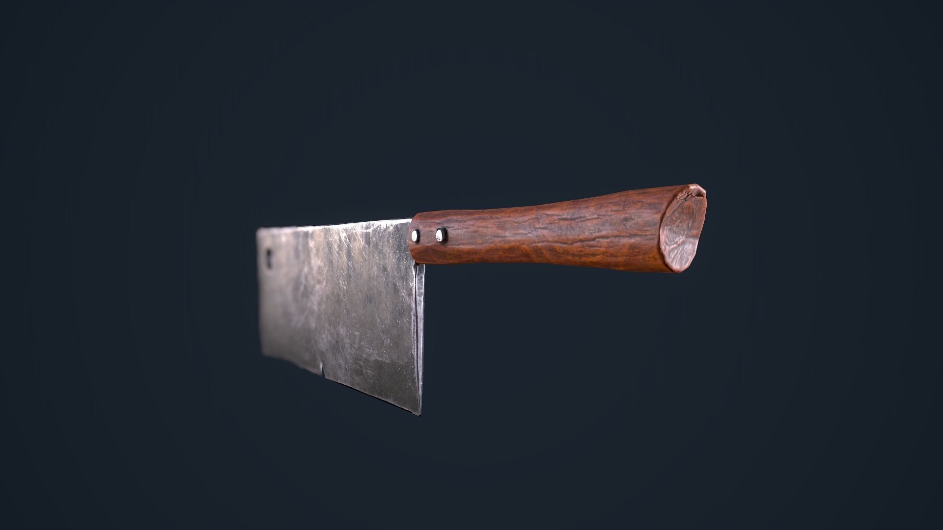 Cleaver knife Low-poly 3D model_5