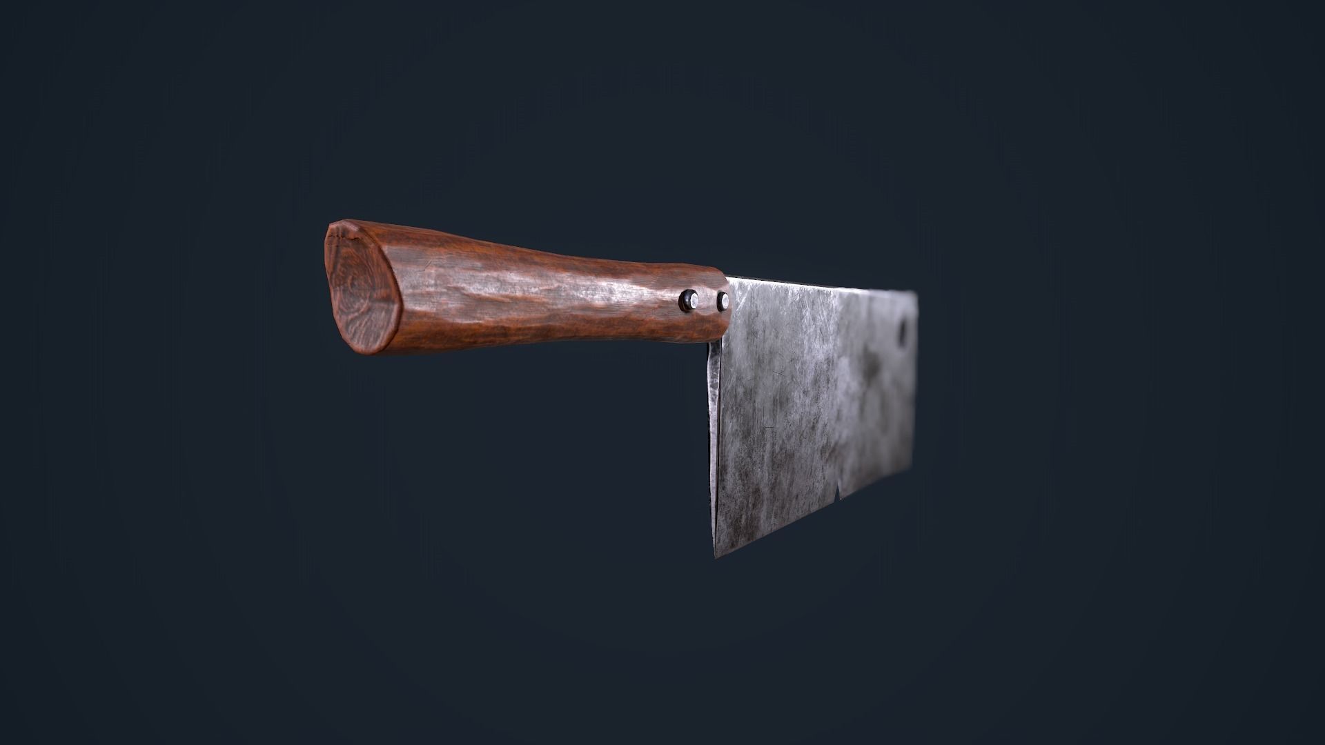 Cleaver knife Low-poly 3D model_6