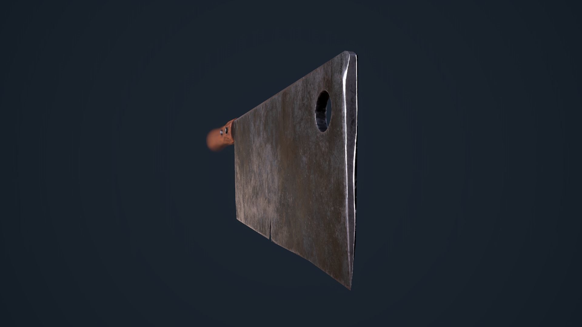 Cleaver knife Low-poly 3D model_11