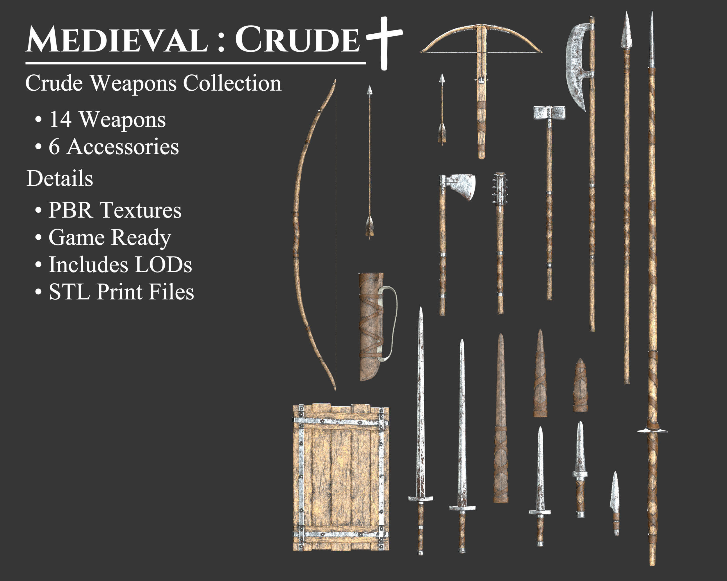 Medieval Collection Crude Weapons Set _1