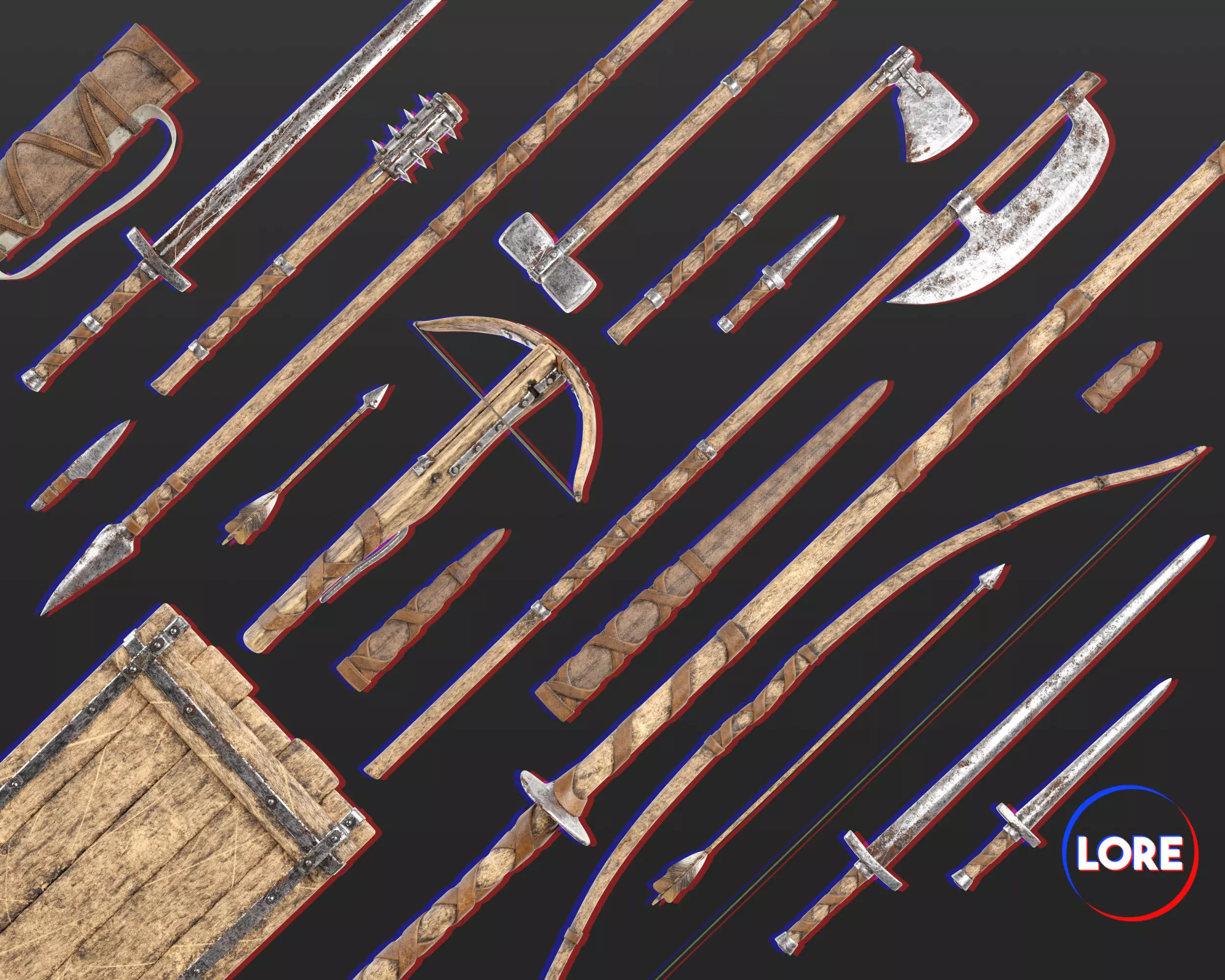 Medieval Collection Crude Weapons Set _0