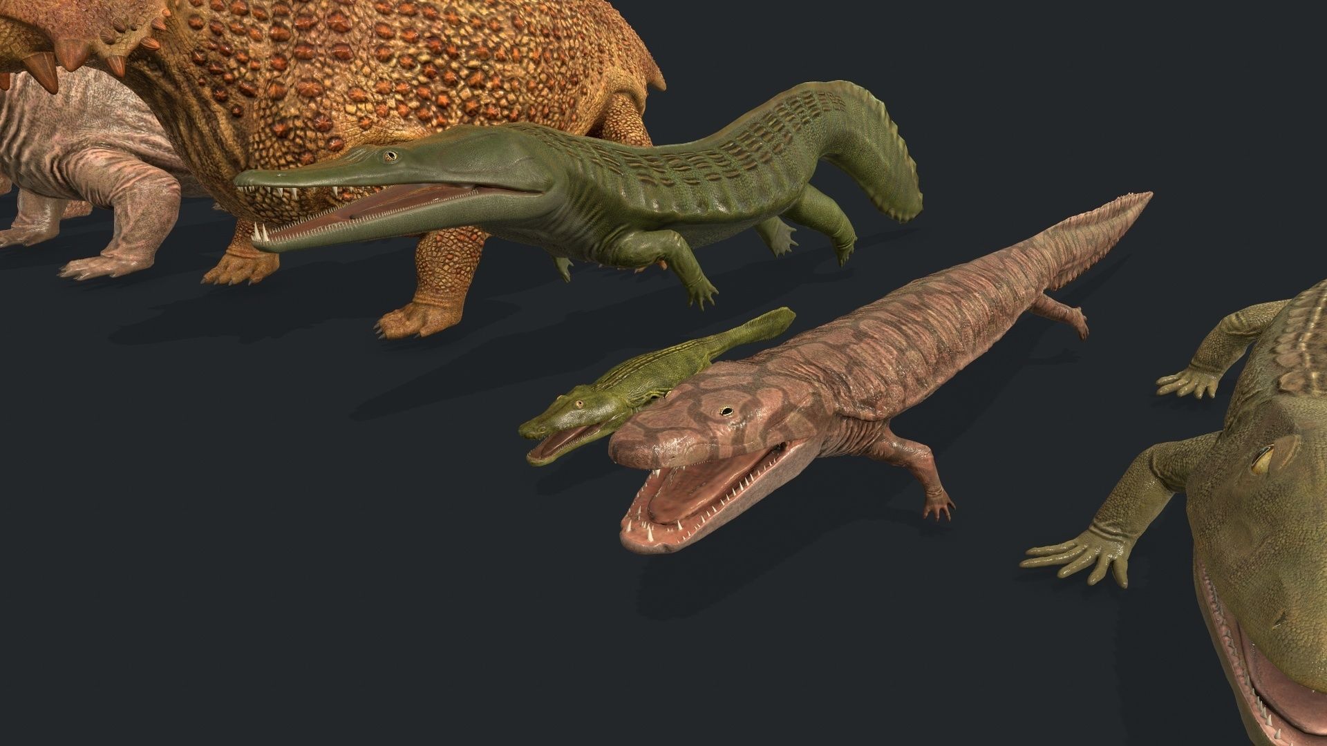 Extinct animals pack v2 Low-poly 3D model_22