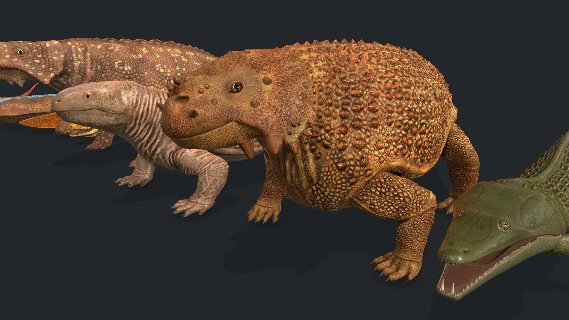 Extinct animals pack v2 Low-poly 3D model_25