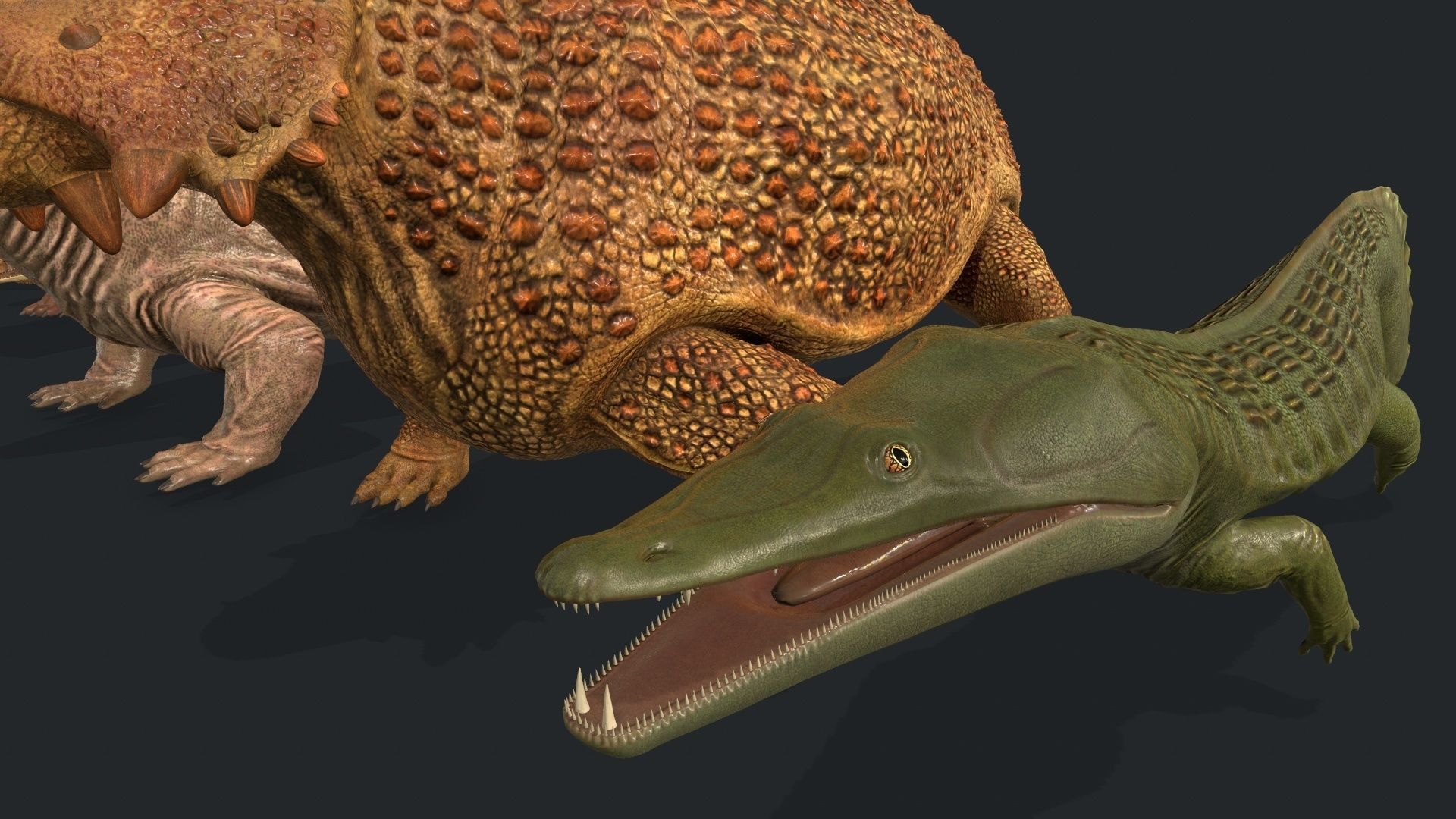 Extinct animals pack v2 Low-poly 3D model_24