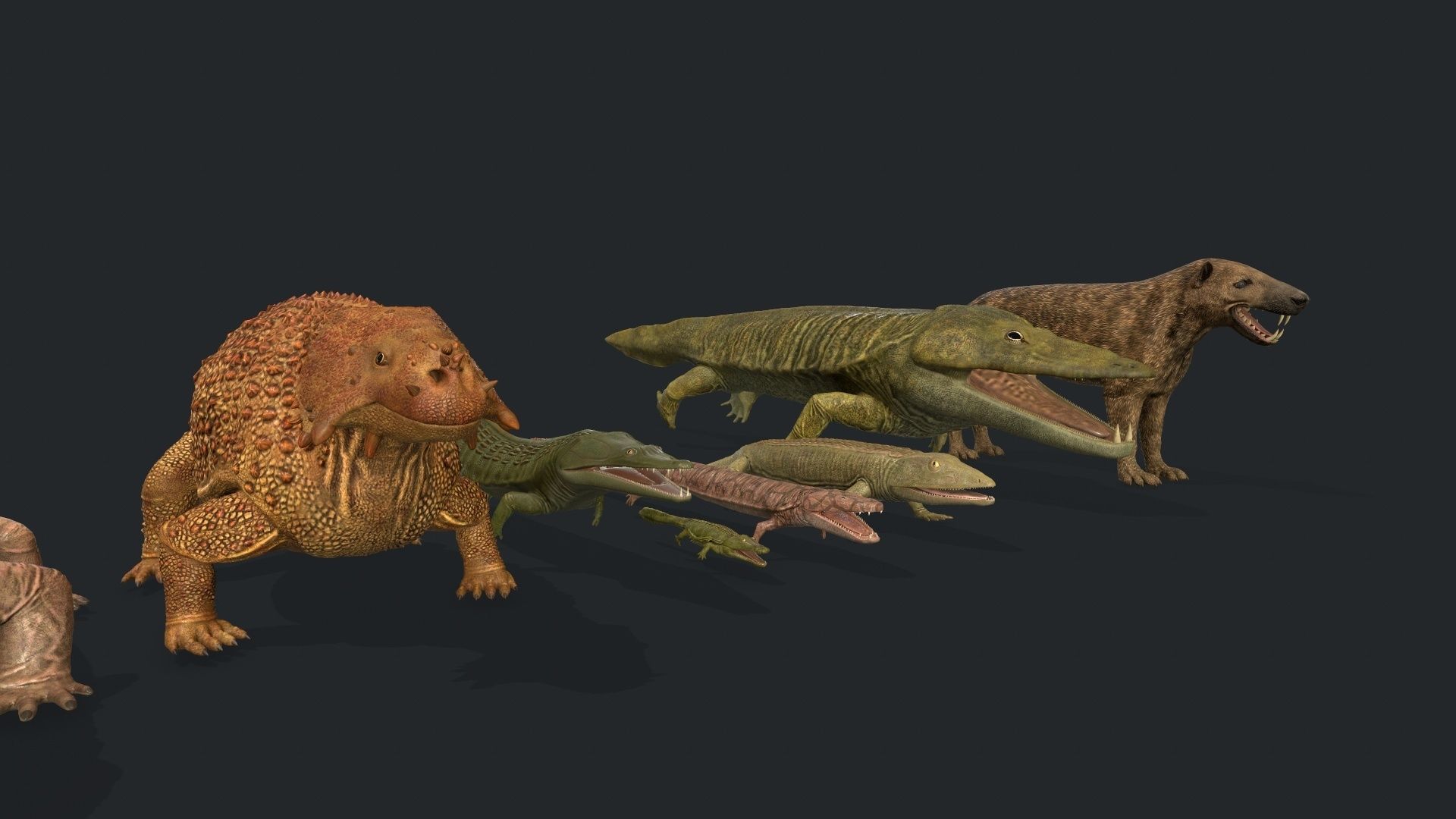 Extinct animals pack v2 Low-poly 3D model_6