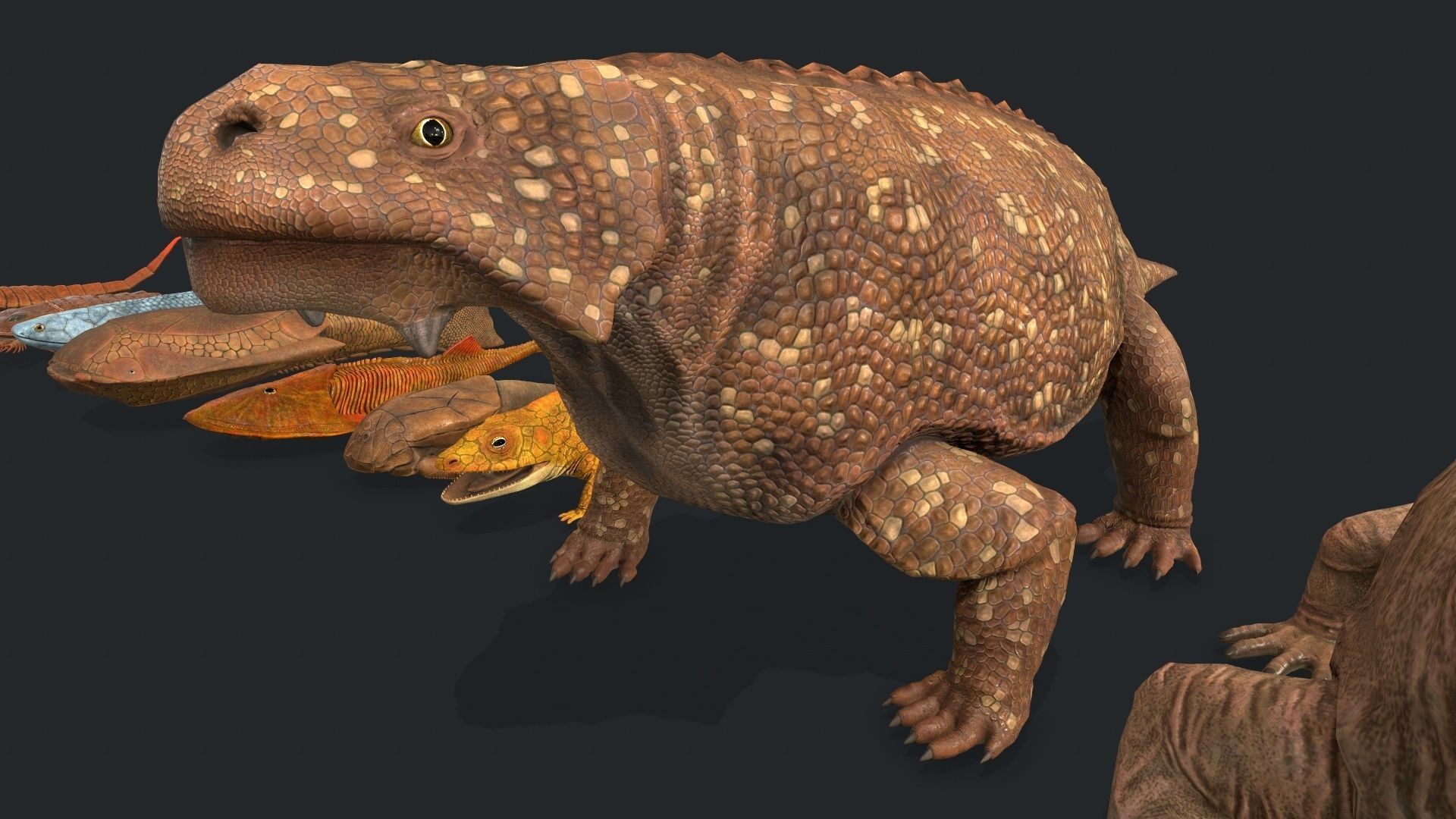 Extinct animals pack v2 Low-poly 3D model_28