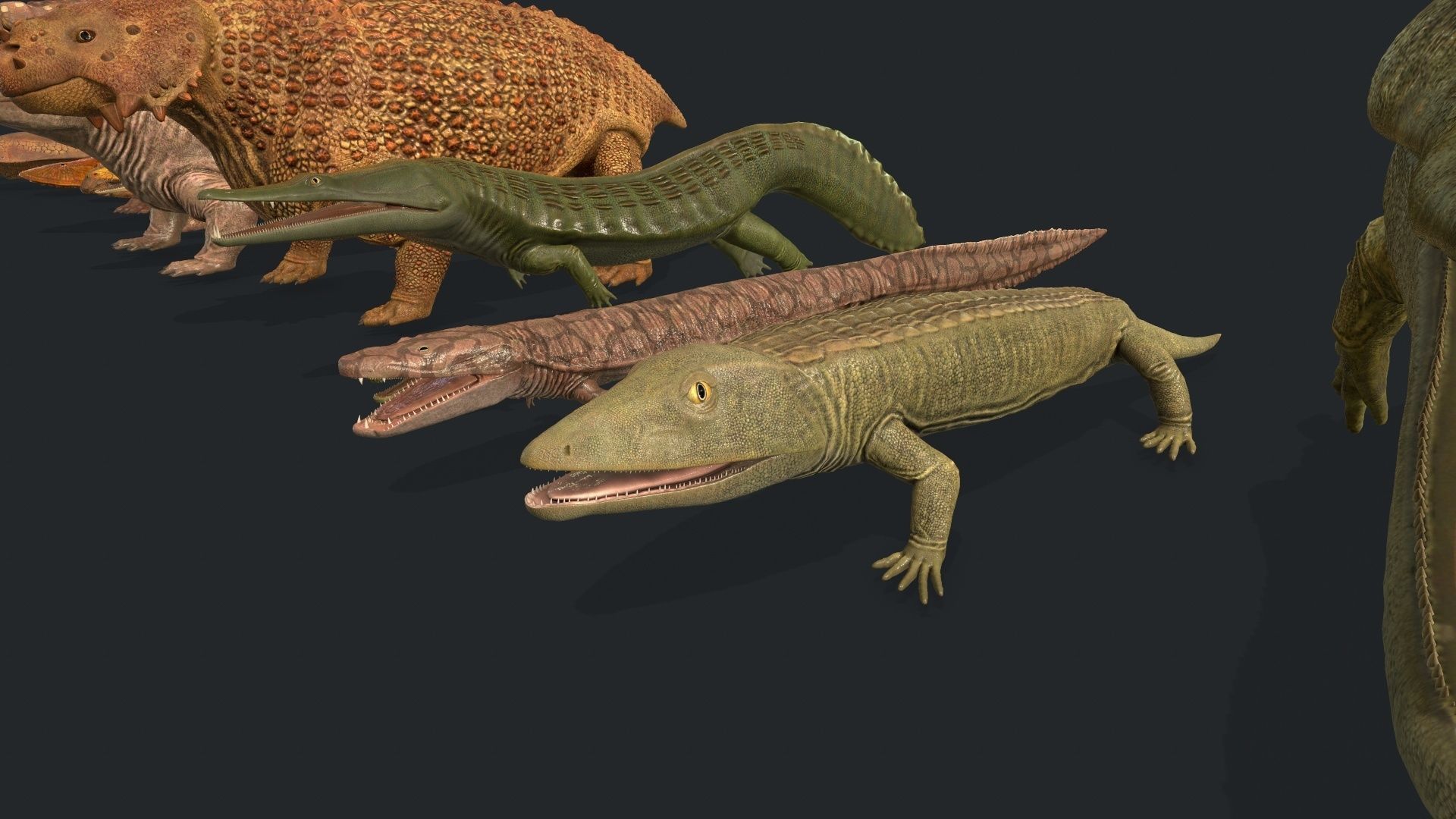 Extinct animals pack v2 Low-poly 3D model_21