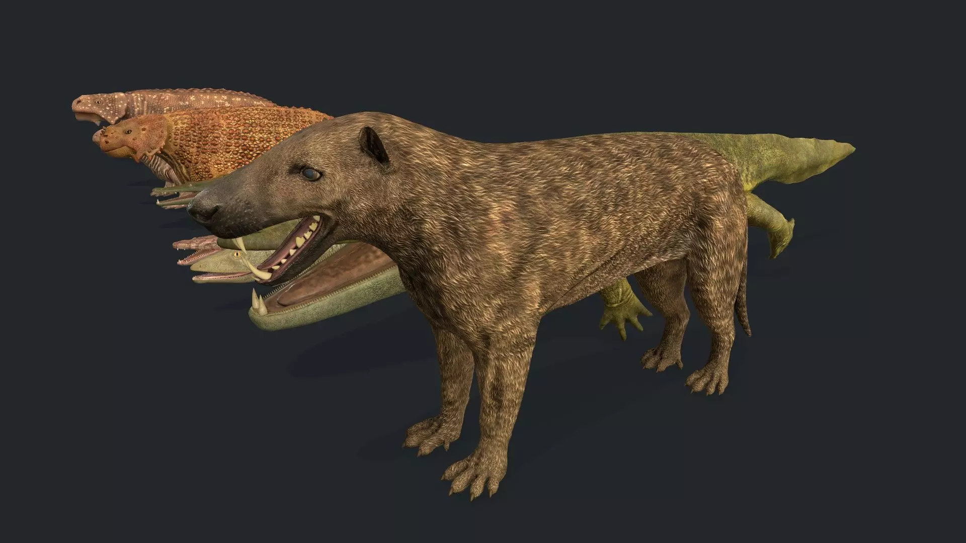 Extinct animals pack v2 Low-poly 3D model_0