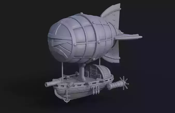 Dwarf Flying Zeppelin Miniature 3D print model
