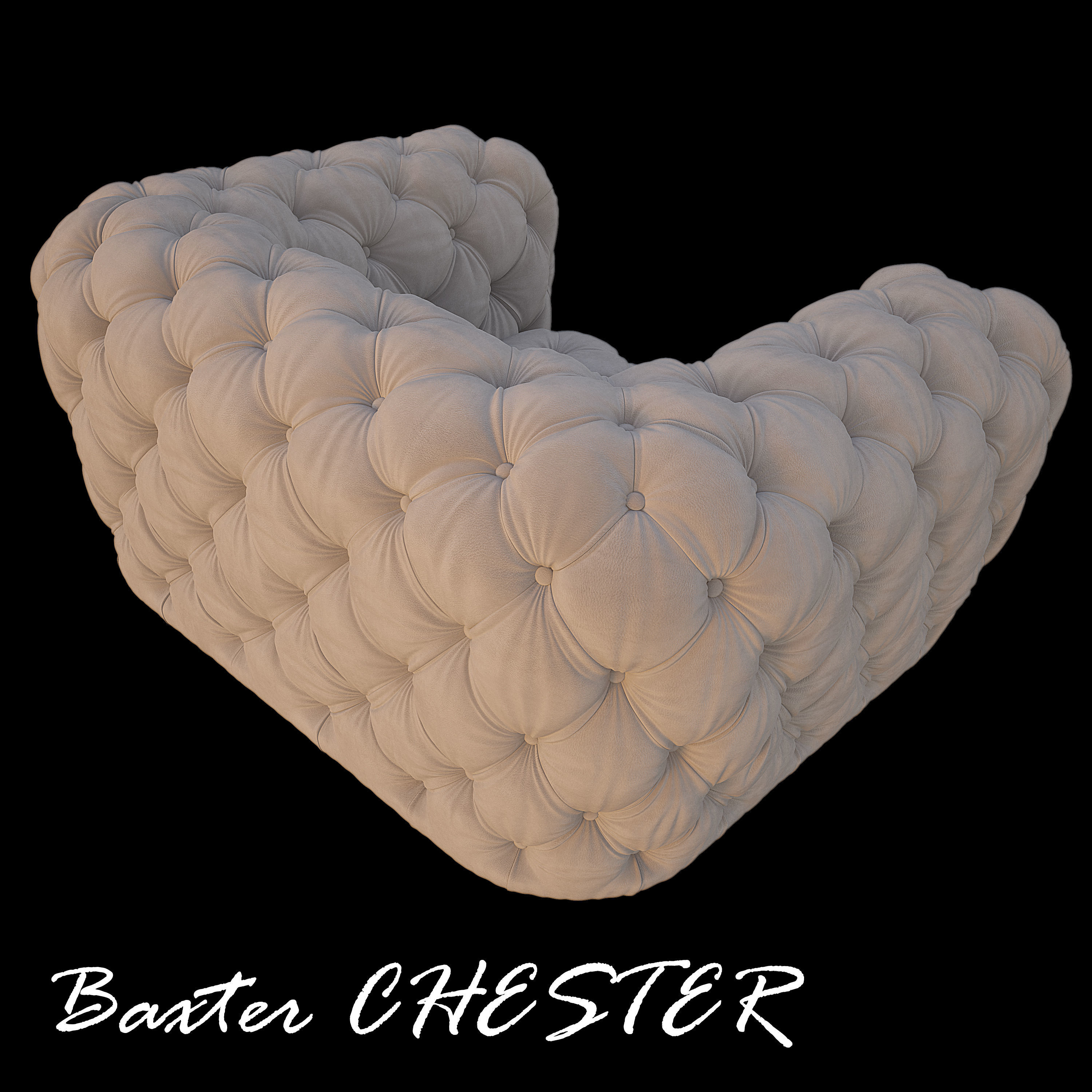 Baxter CHESTER 3D model Low-poly 3D model_3