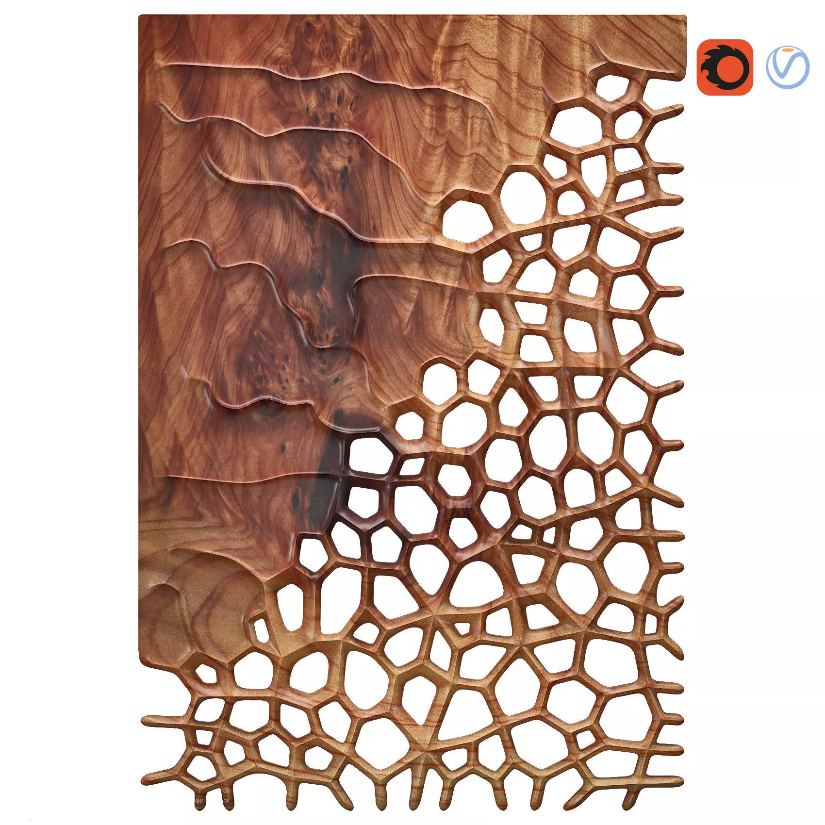 Organic wall hanging  3D model_0