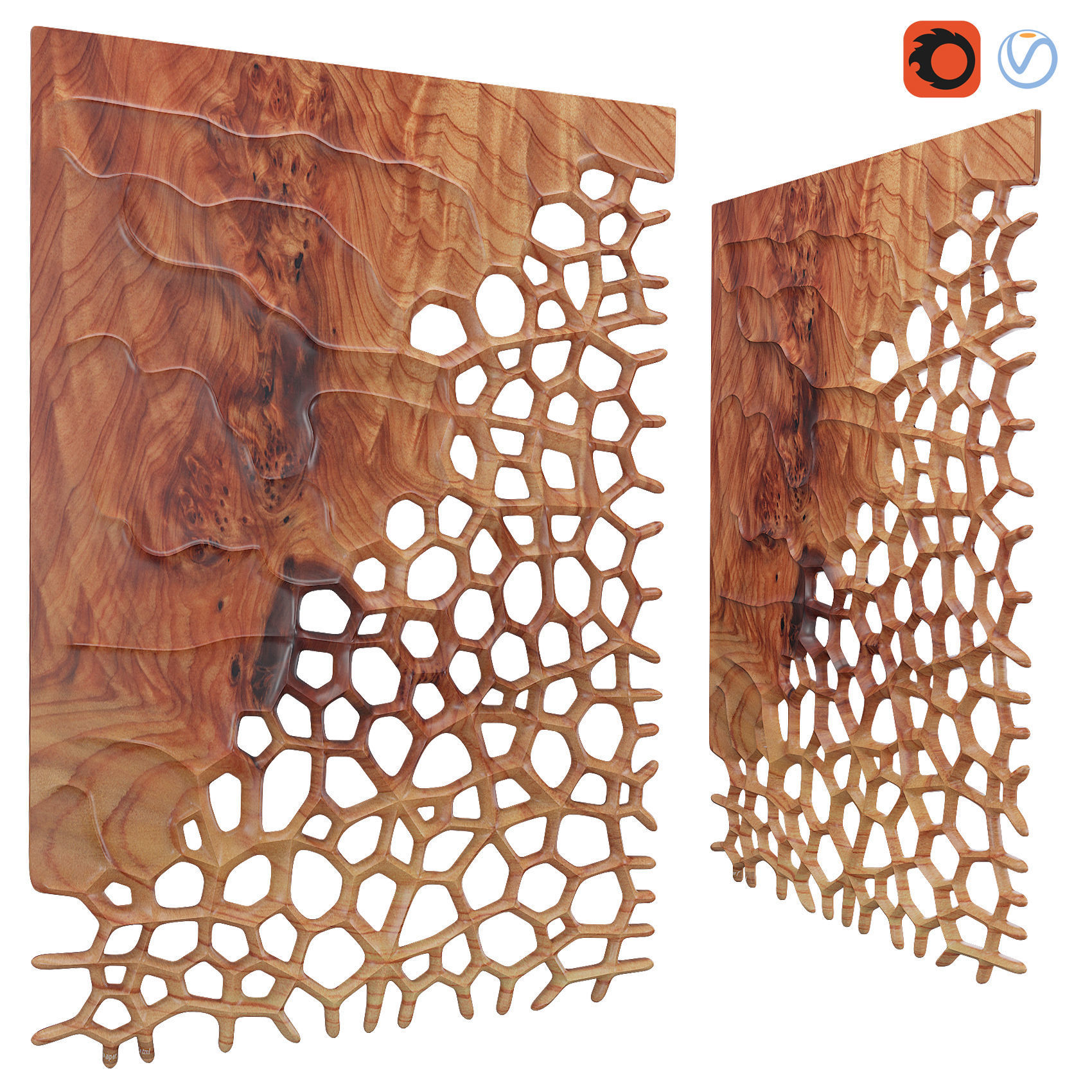Organic wall hanging  3D model_1