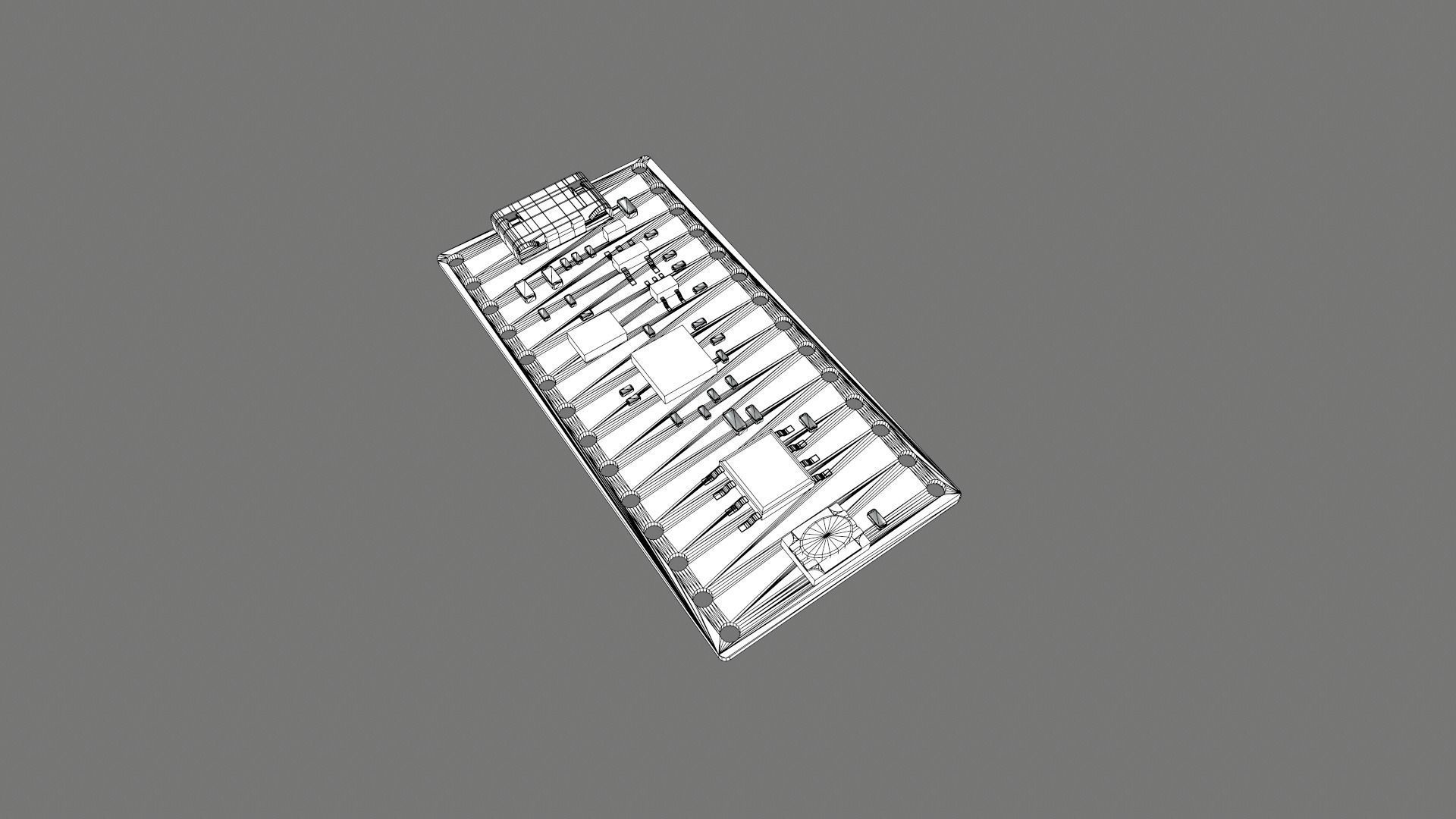 TinyFPGABx microcontroller Low-poly 3D model_2