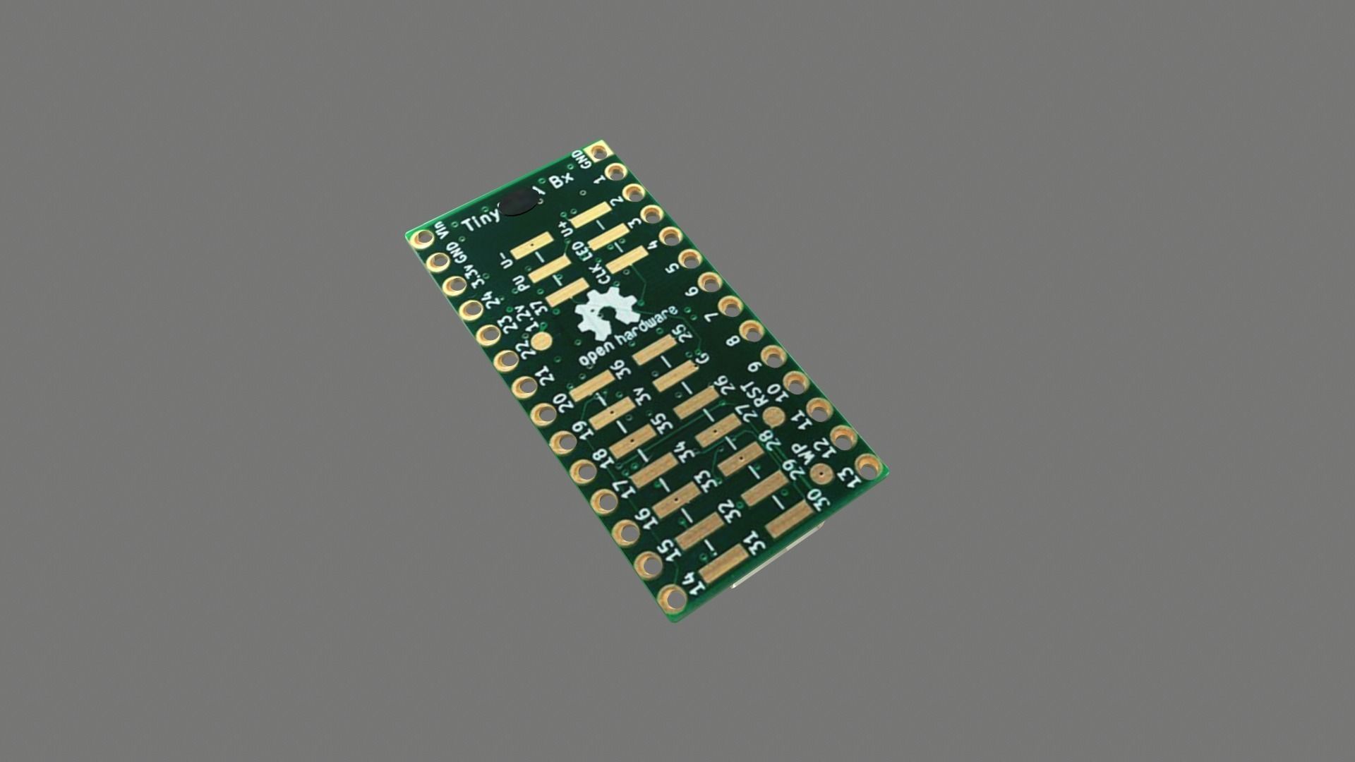 TinyFPGABx microcontroller Low-poly 3D model_1