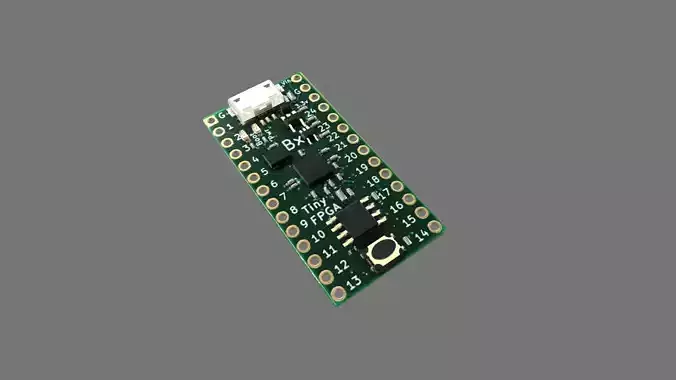 TinyFPGABx microcontroller Low-poly 3D model