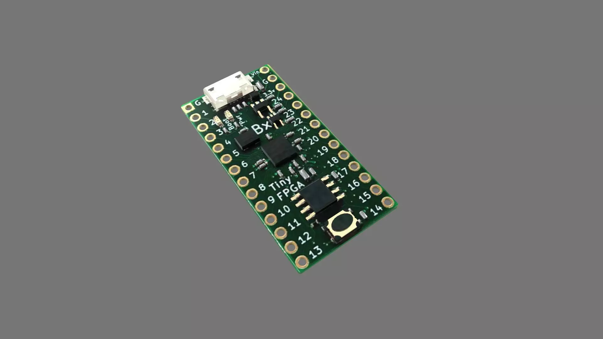TinyFPGABx microcontroller Low-poly 3D model_0