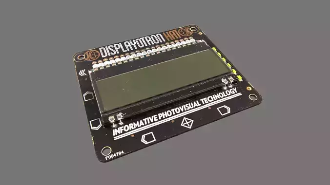 Display O Tron Hat Circuit Board Low-poly 3D model