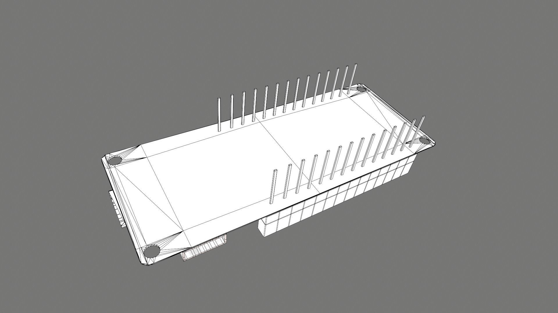 Arduino Mkr Wifi 1010 Circuit Board Low-poly 3D model_3